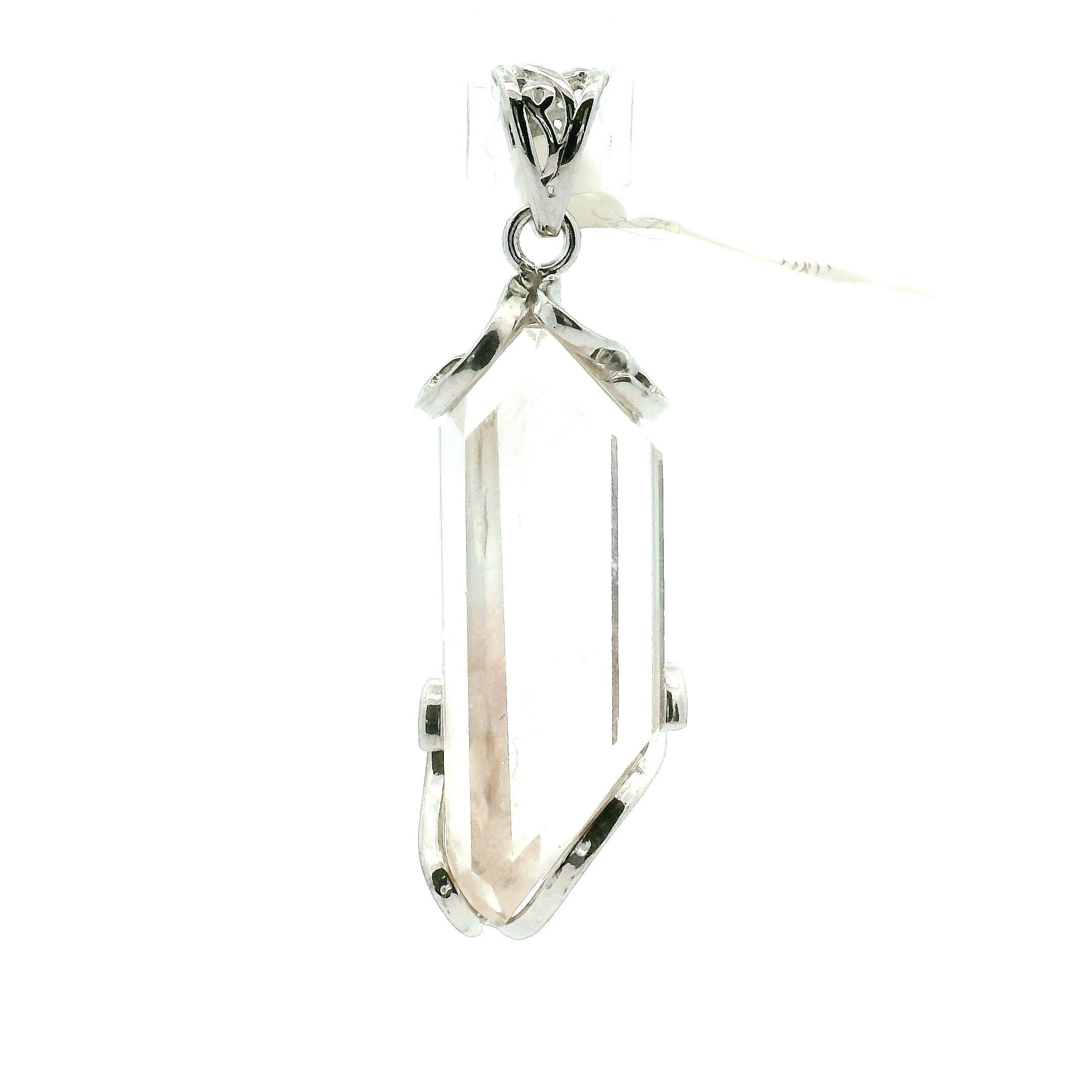 Red Rutile in Quartz Pendant 925 Silver for Manifestation, Life Force Energy and Renewal