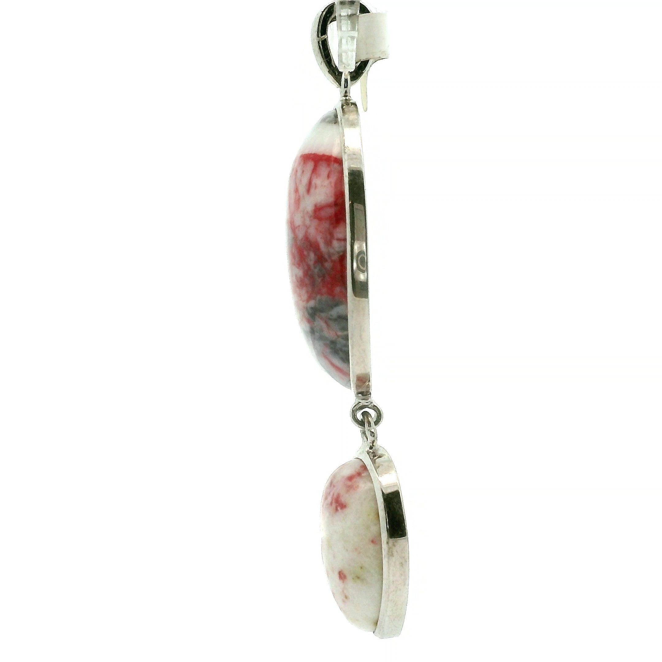 Cinnabar Double Pendant .925 Sterling Silver for Creativity, Empowerment and Transformation