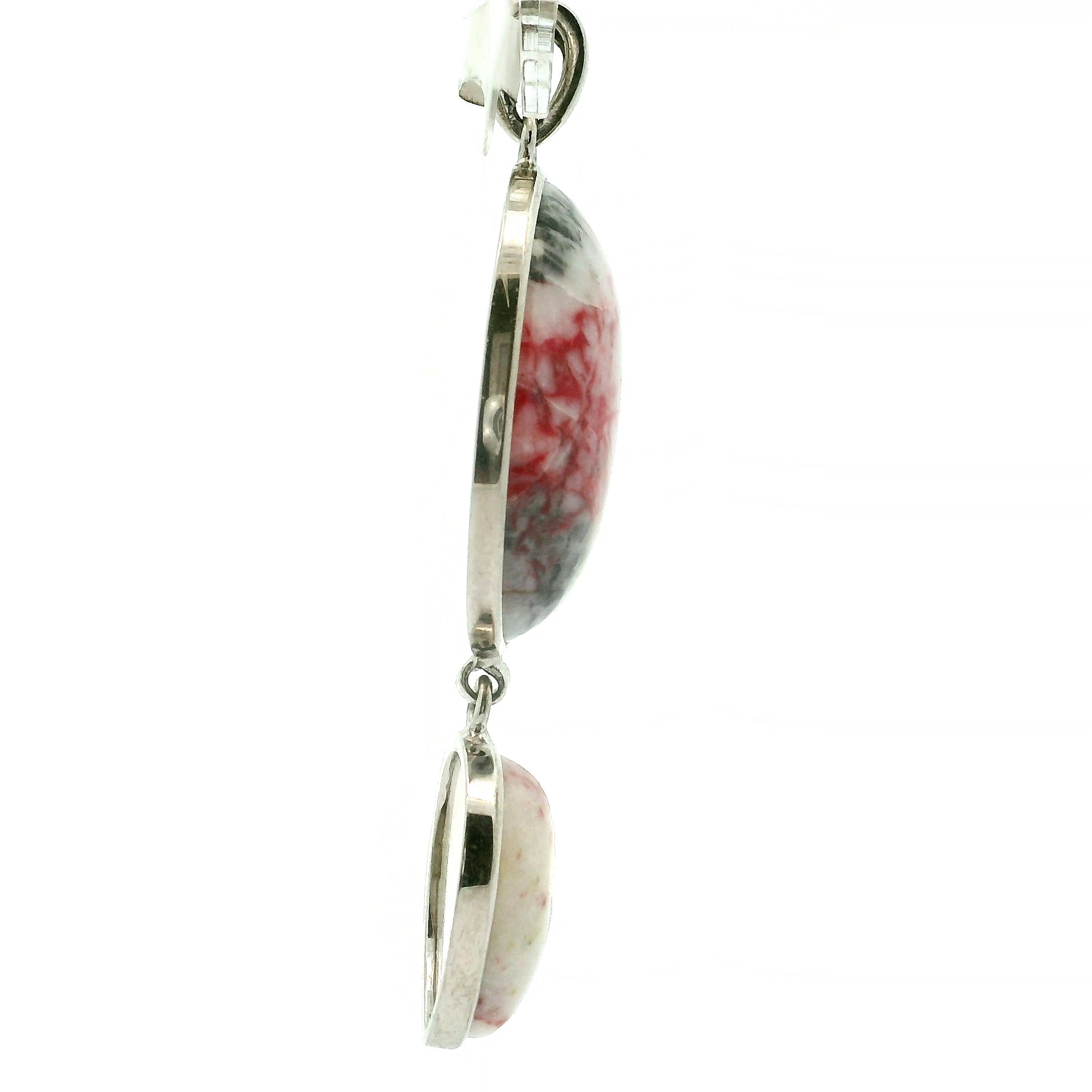 Cinnabar Double Pendant .925 Sterling Silver for Creativity, Empowerment and Transformation