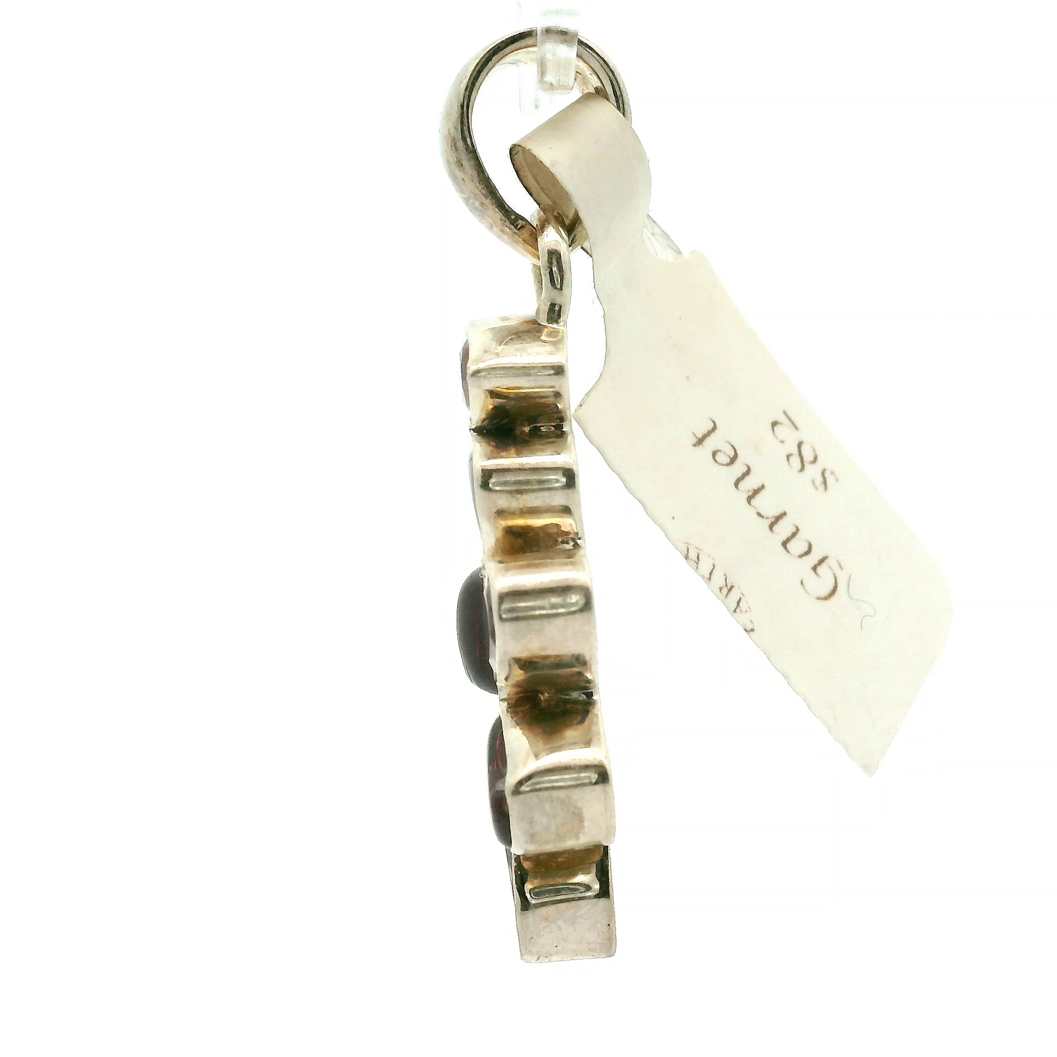 Multi-Stone Garnet Pendant .925 Silver for Health, Grounding and Strength