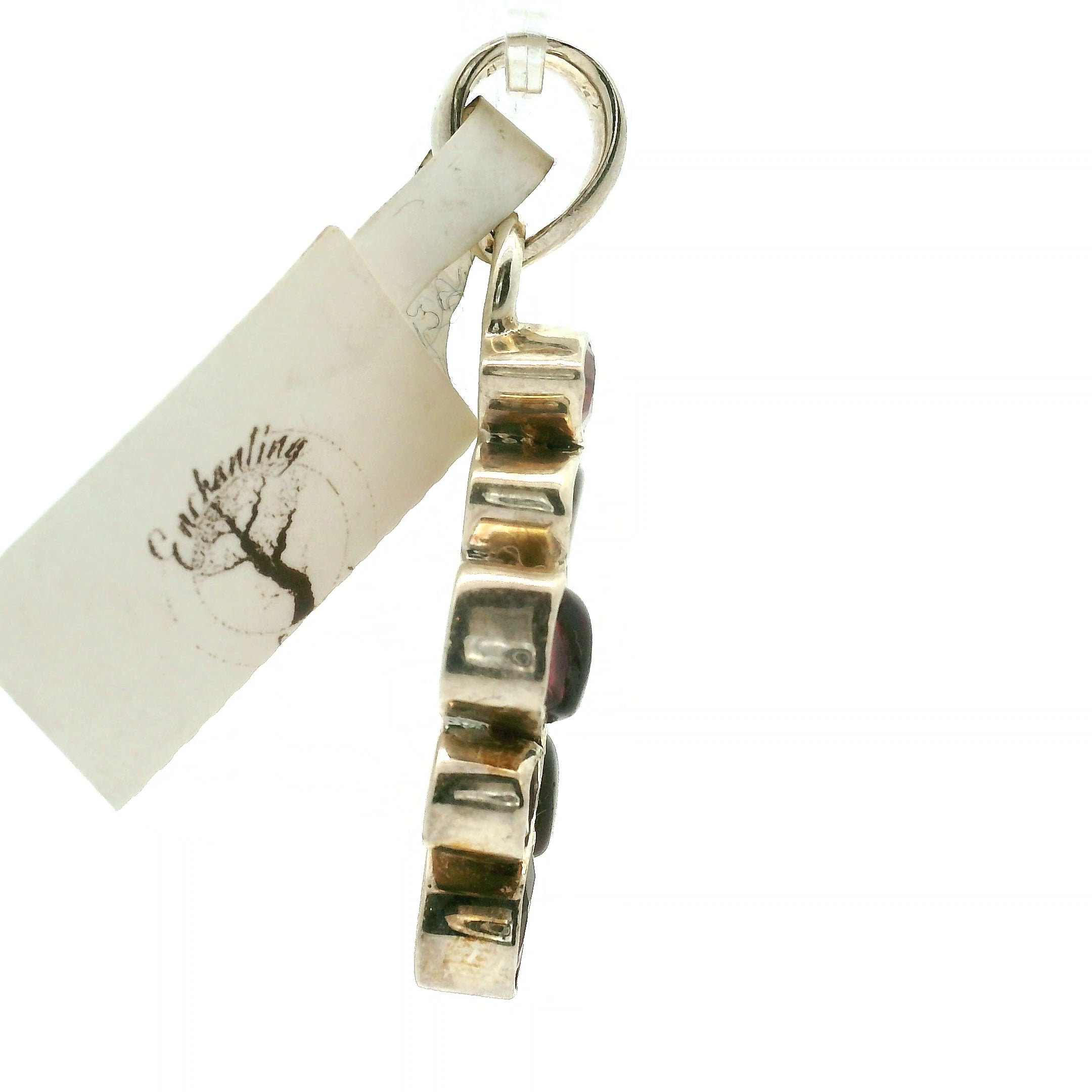 Multi-Stone Garnet Pendant .925 Silver for Health, Grounding and Strength