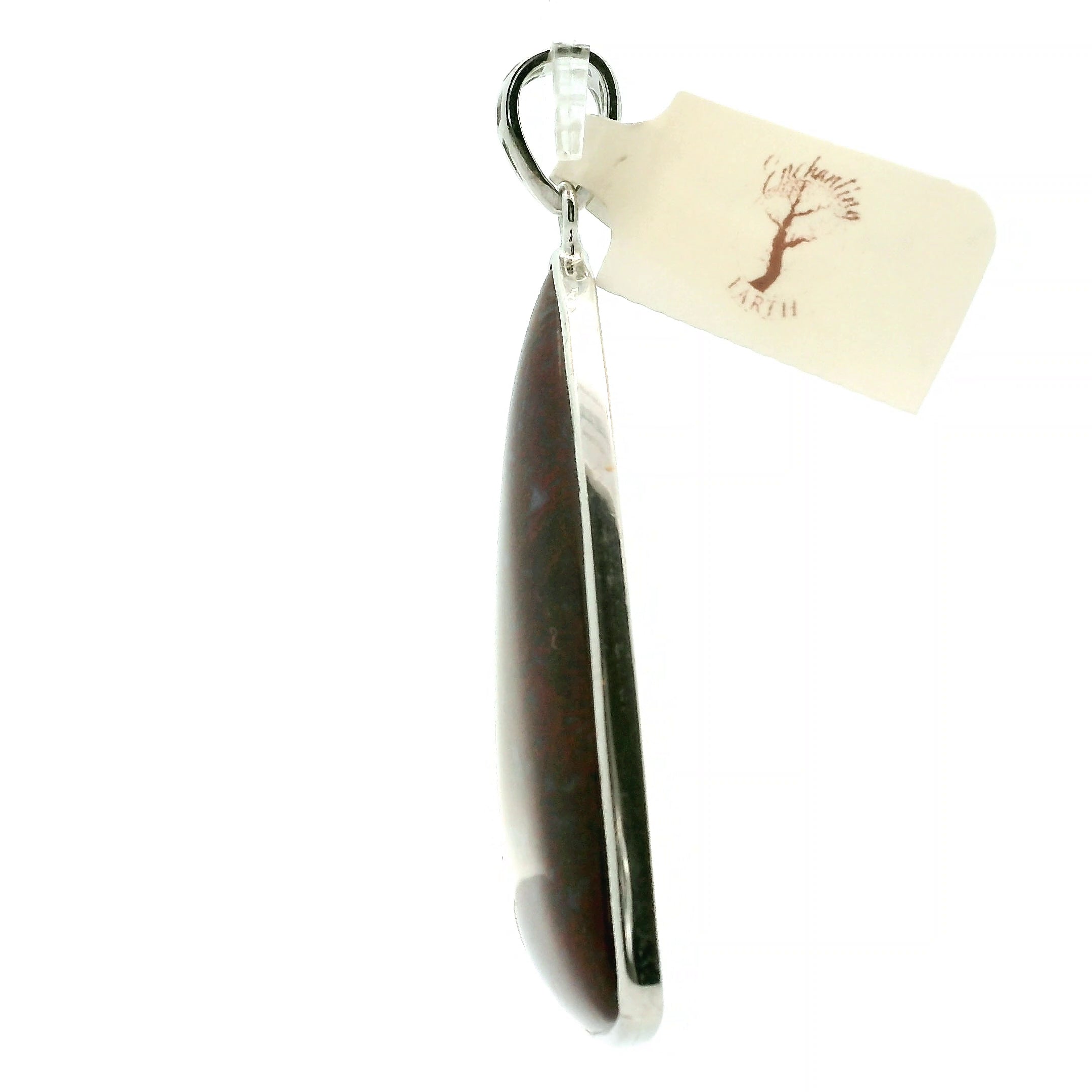 Red Flame Agate Pendant 925 Silver for Passion, Vitality and Life Force Energy