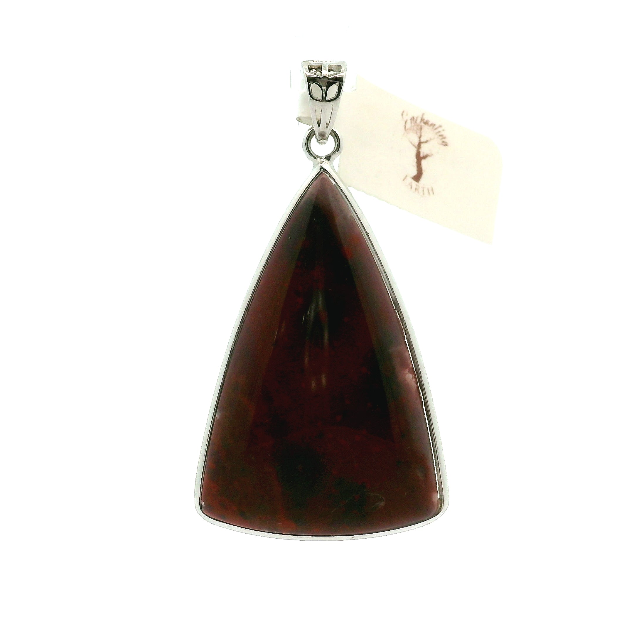 Red Flame Agate Pendant 925 Silver for Passion, Vitality and Life Force Energy