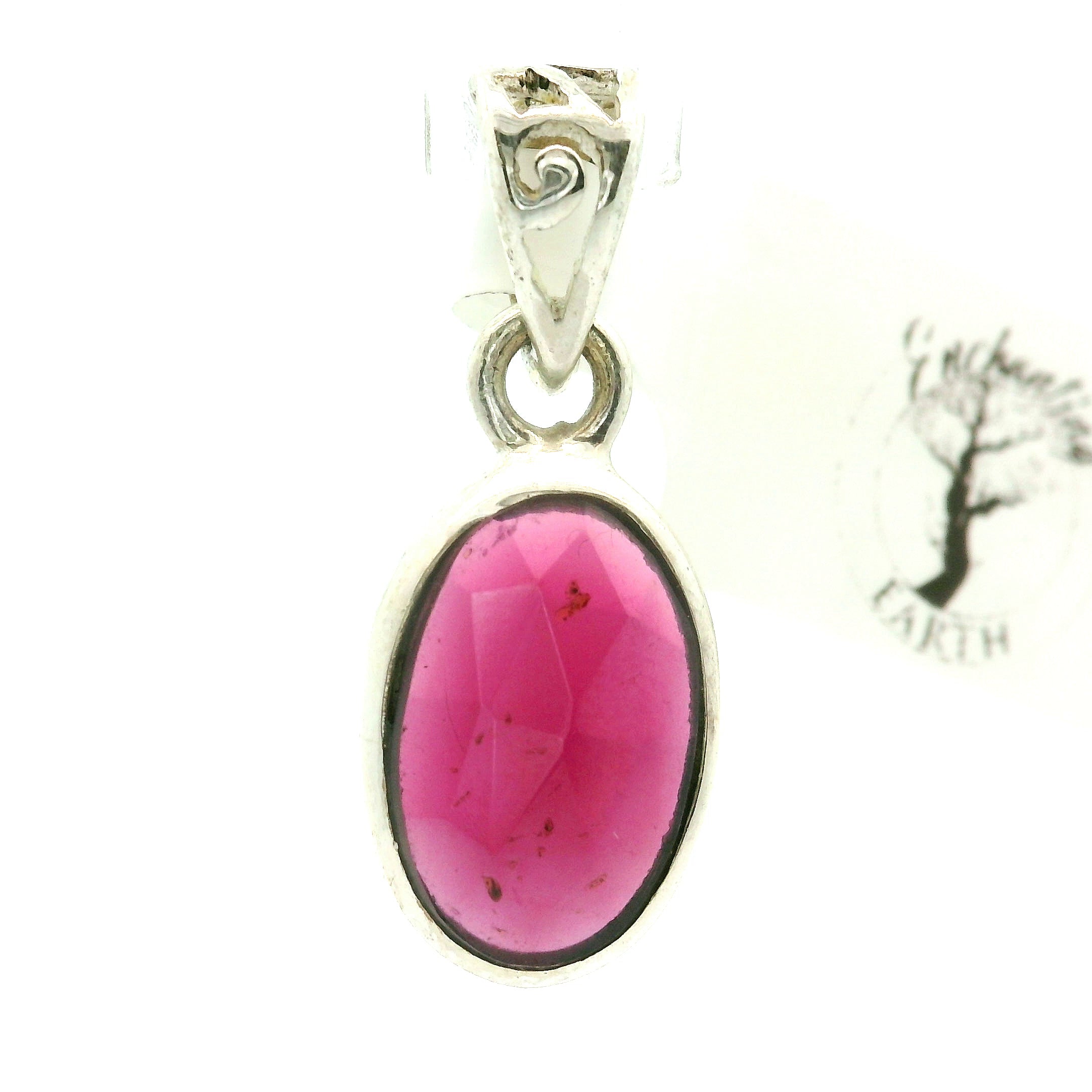 Rhodolite Garnet Pendants .925 Silver for Health, Grounding and Strength