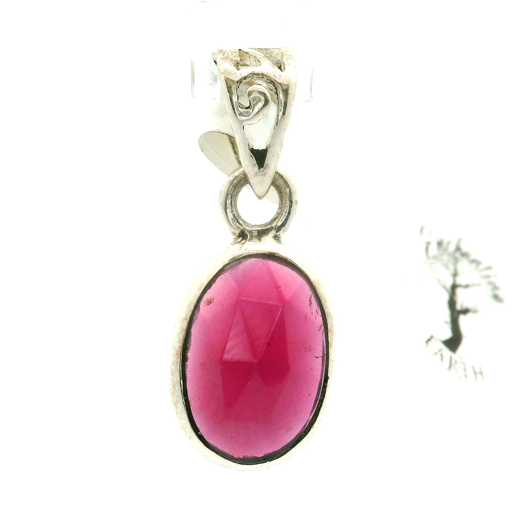 Rhodolite Garnet Pendants .925 Silver for Health, Grounding and Strength