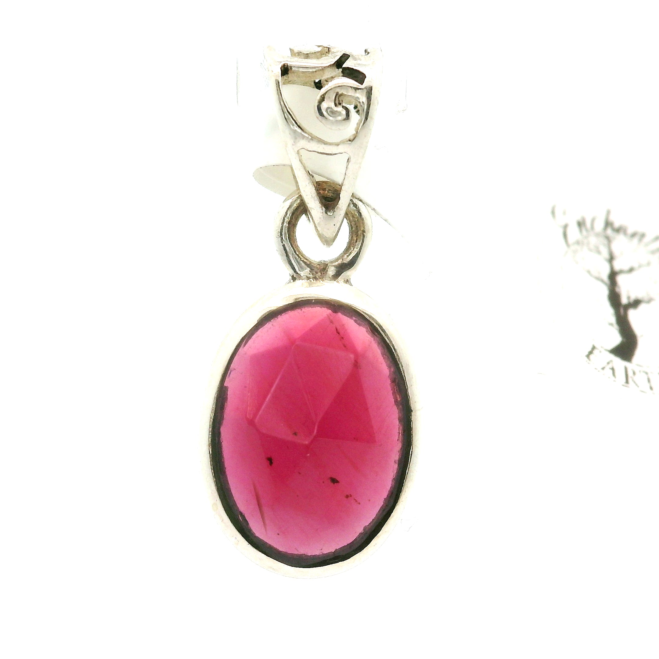 Rhodolite Garnet Pendants .925 Silver for Health, Grounding and Strength
