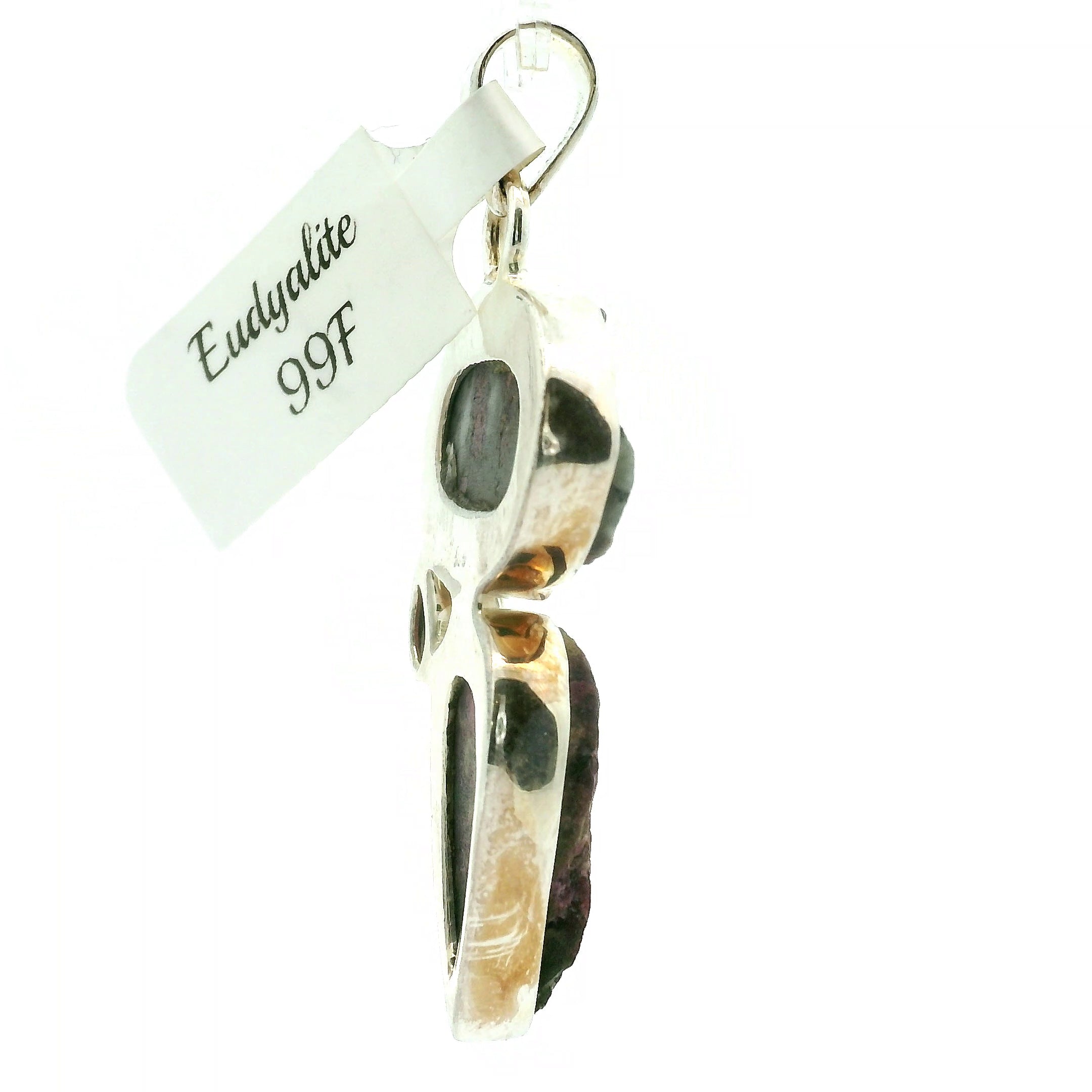 Eudialyte with Garnet Pendant .925 Silver for Manifesting the Desires of Your Heart