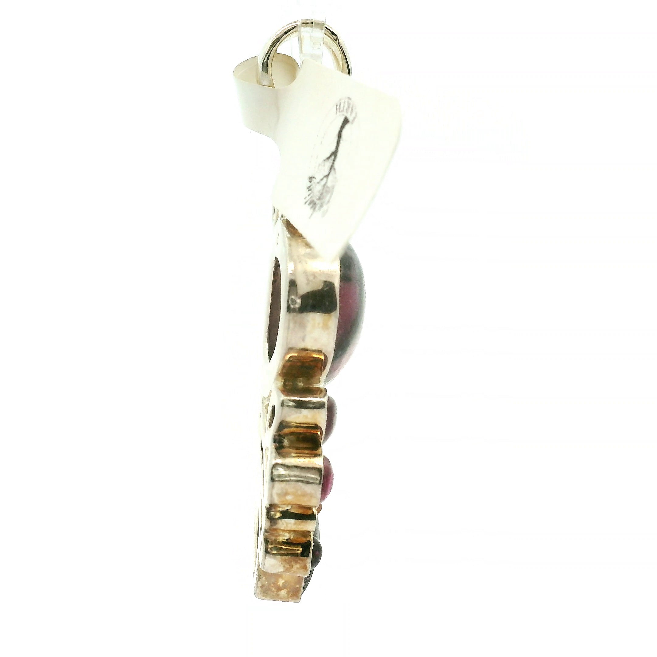 Rhodonite Multi-Stone Pendant .925 Sterling Silver for Attracting Love, Harmonizing Relationships and Knowing your Worth
