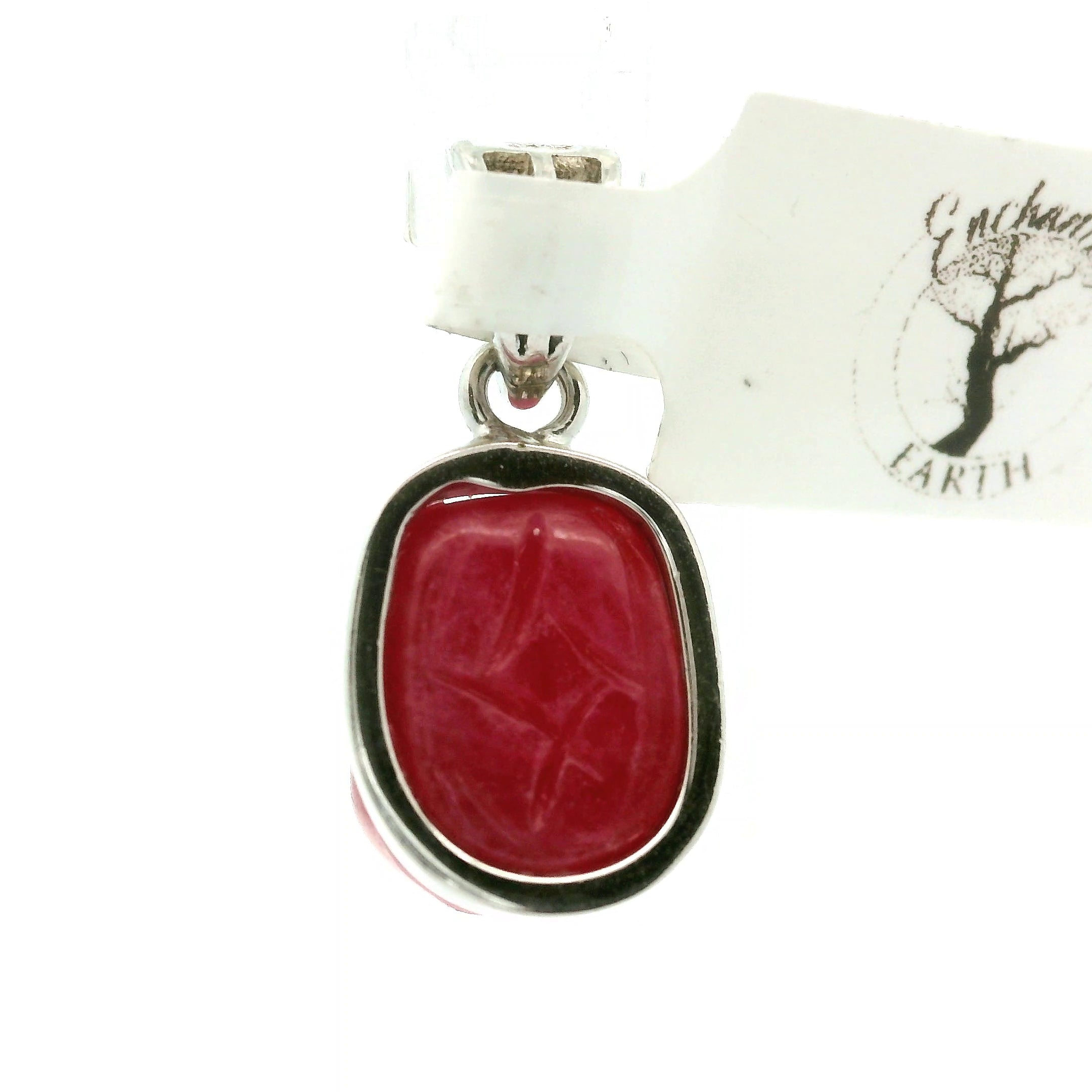 Rhodonite Pixiu Pendant .925 Silver for Protection and Love