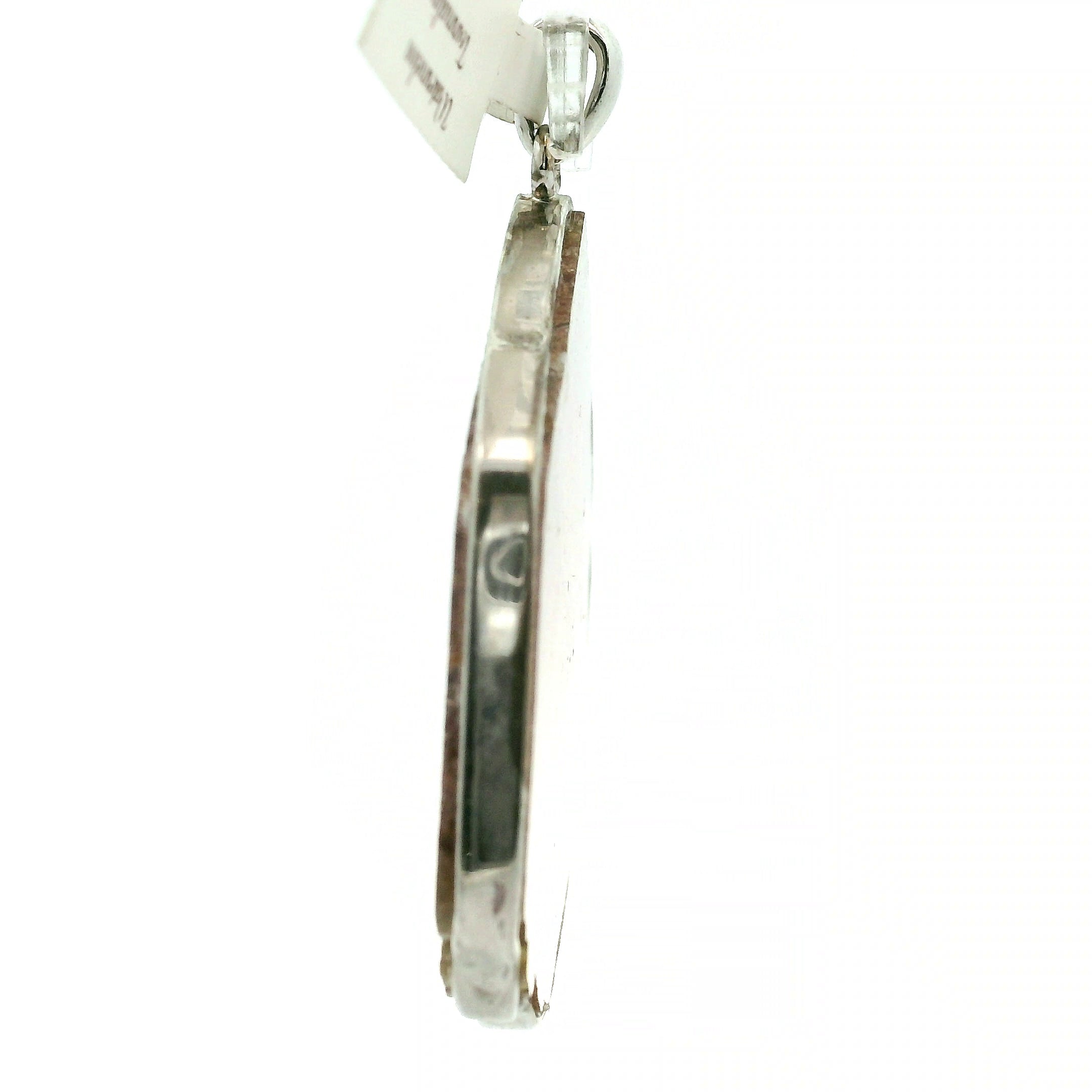 Watermelon Tourmaline Slice Pendant .925 Silver for Profound Heart Healing