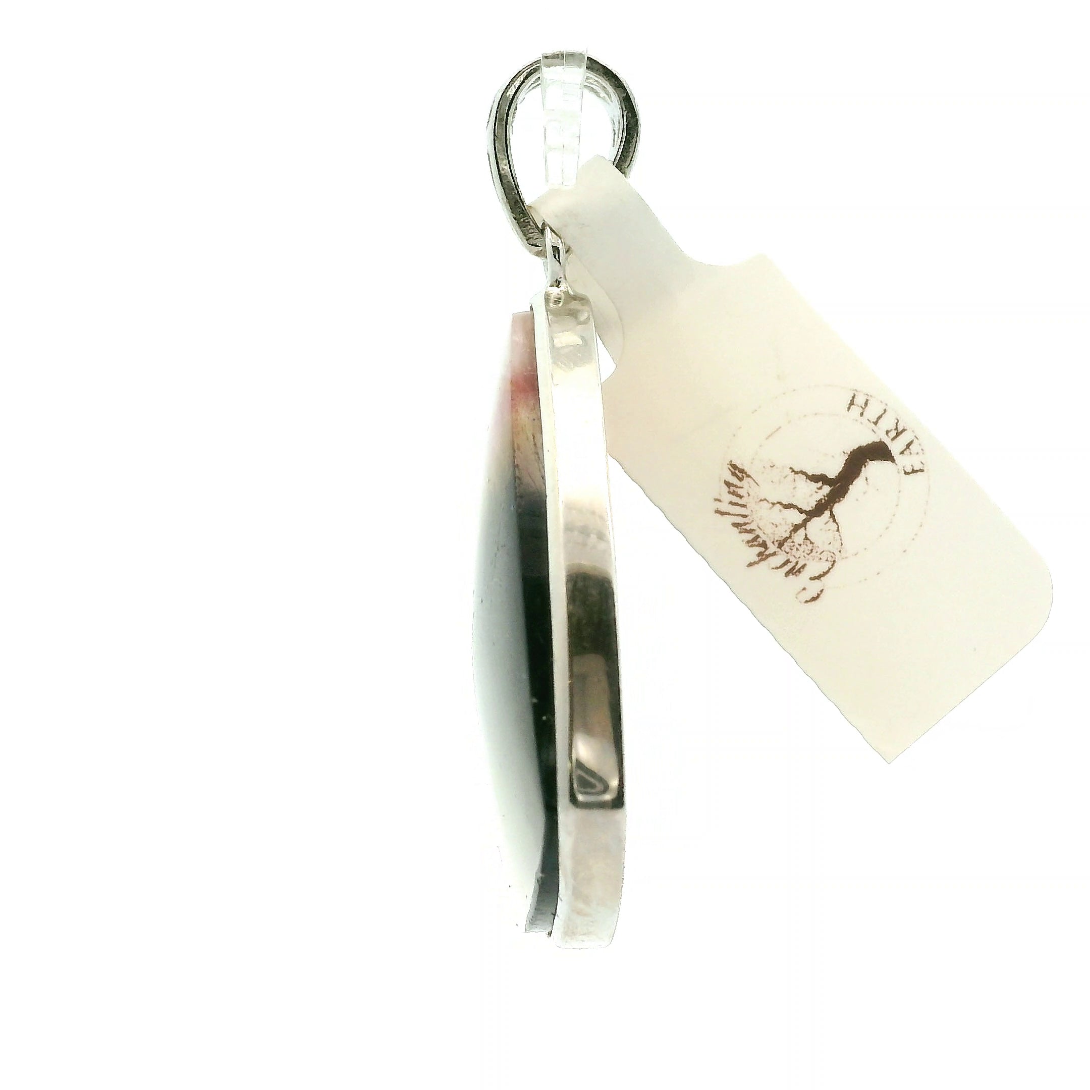Watermelon Tourmaline Pendant .925 Silver for Profound Heart Healing