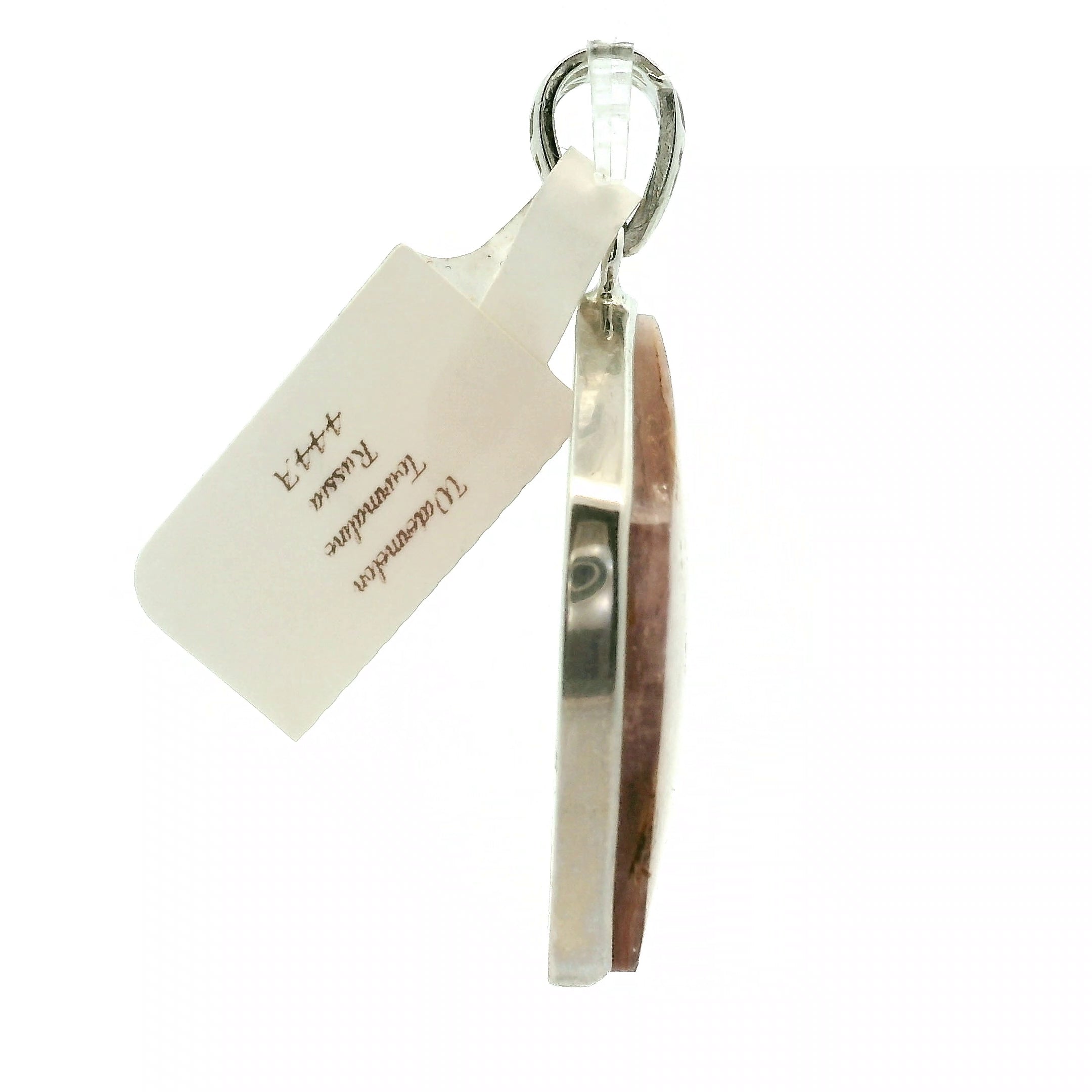 Watermelon Tourmaline Pendant .925 Silver for Profound Heart Healing