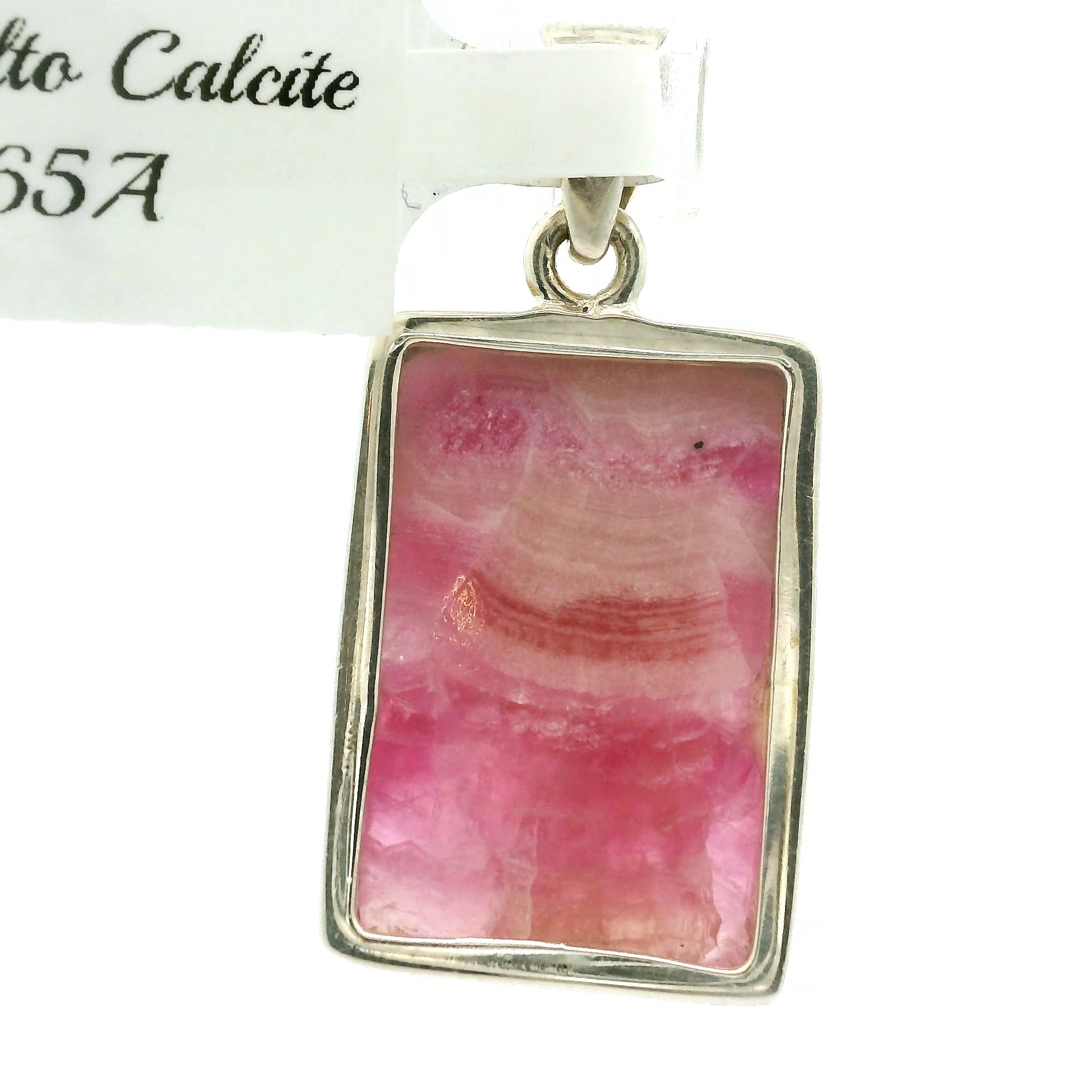 Cobalto Calcite Pendant .925 Silver for Compassion, Emotional Healing, Harmony and Forgiveness