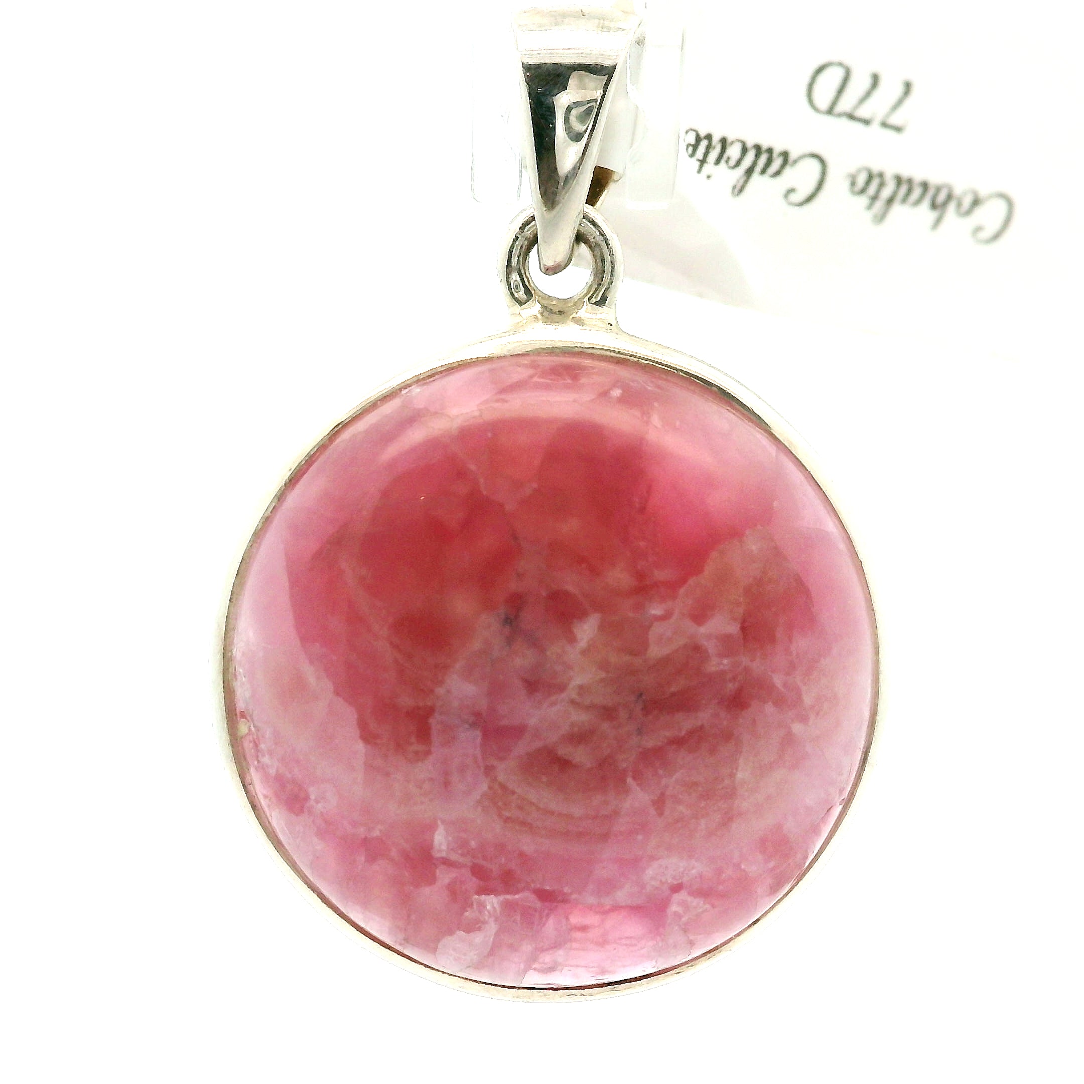 Cobalto Calcite Pendant .925 Silver for Compassion, Emotional Healing, Harmony and Forgiveness