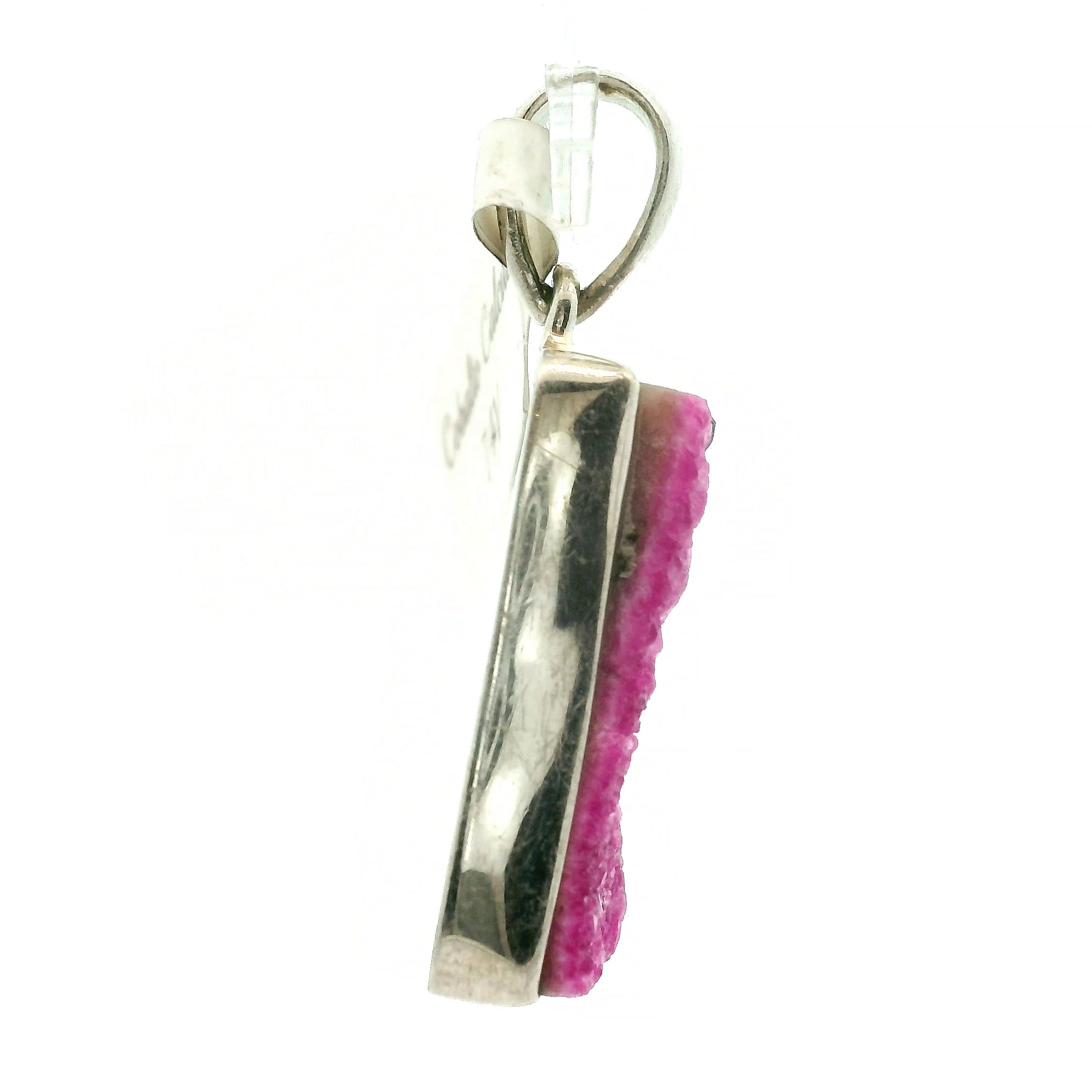 Cobalto Calcite Druzy Pendant .925 Silver for Compassion, Emotional Healing, Harmony and Forgiveness