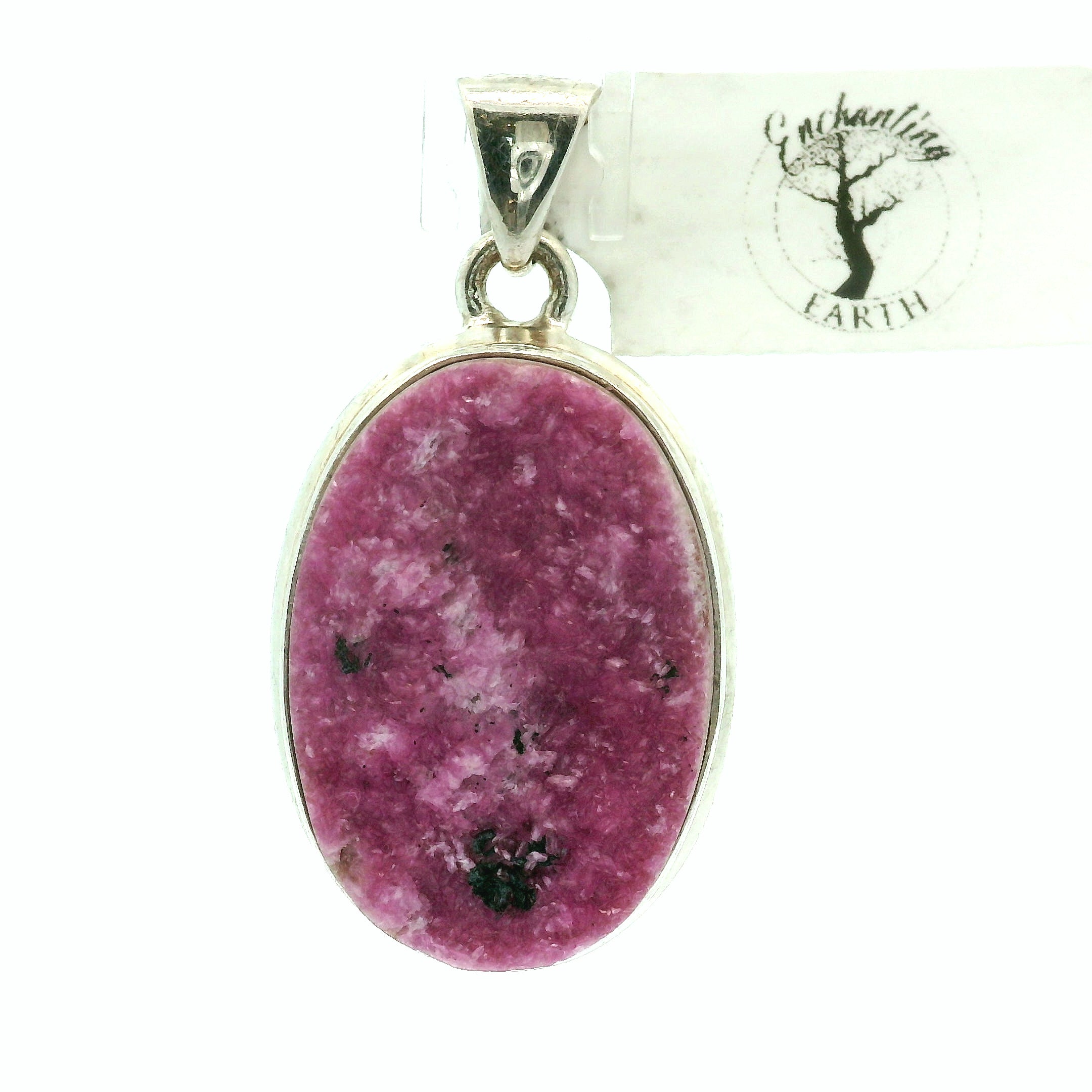 Cobalto Calcite Druzy Pendant .925 Silver for Compassion, Emotional Healing, Harmony and Forgiveness