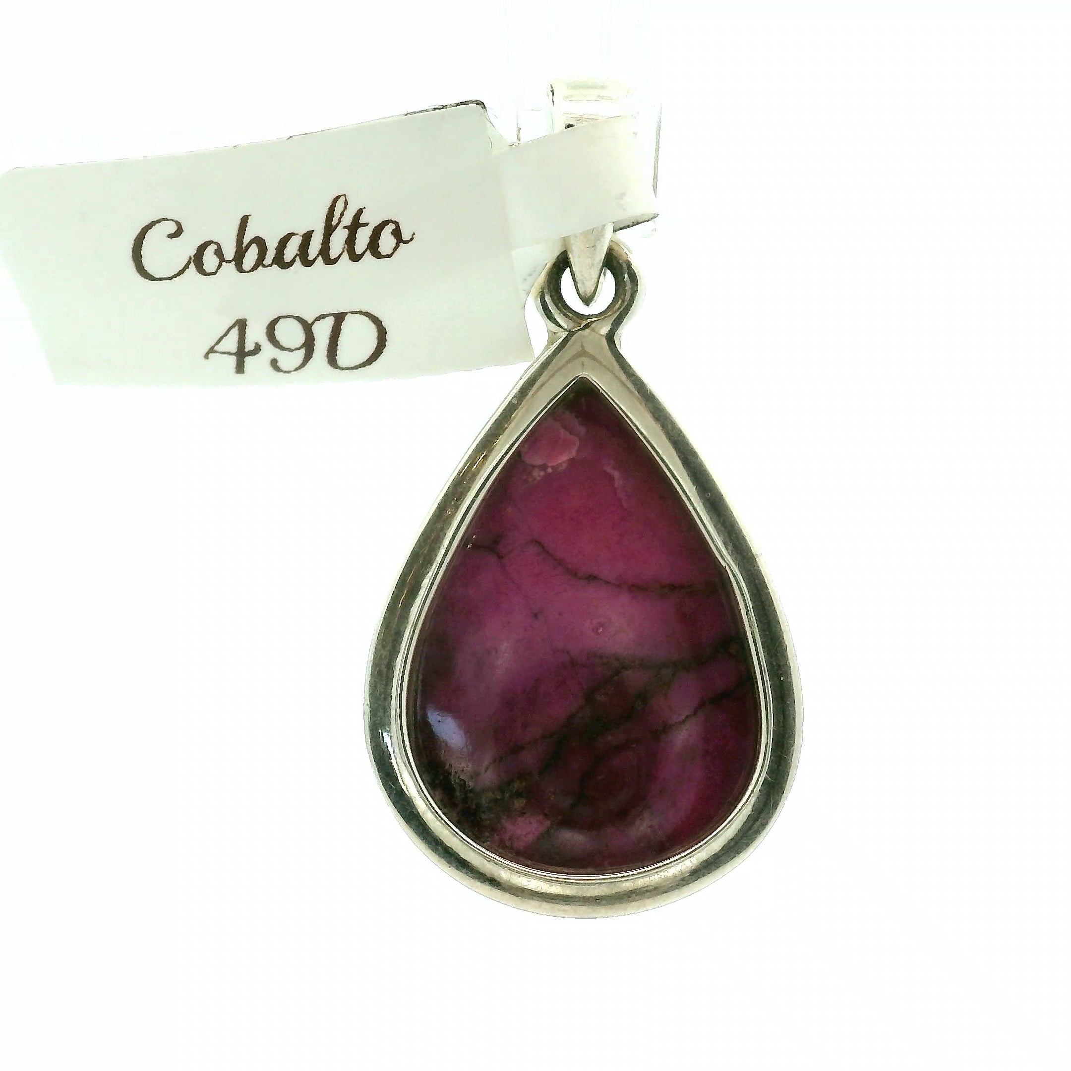 Cobalto Calcite Pendant .925 Silver for Compassion, Emotional Healing, Harmony and Forgiveness