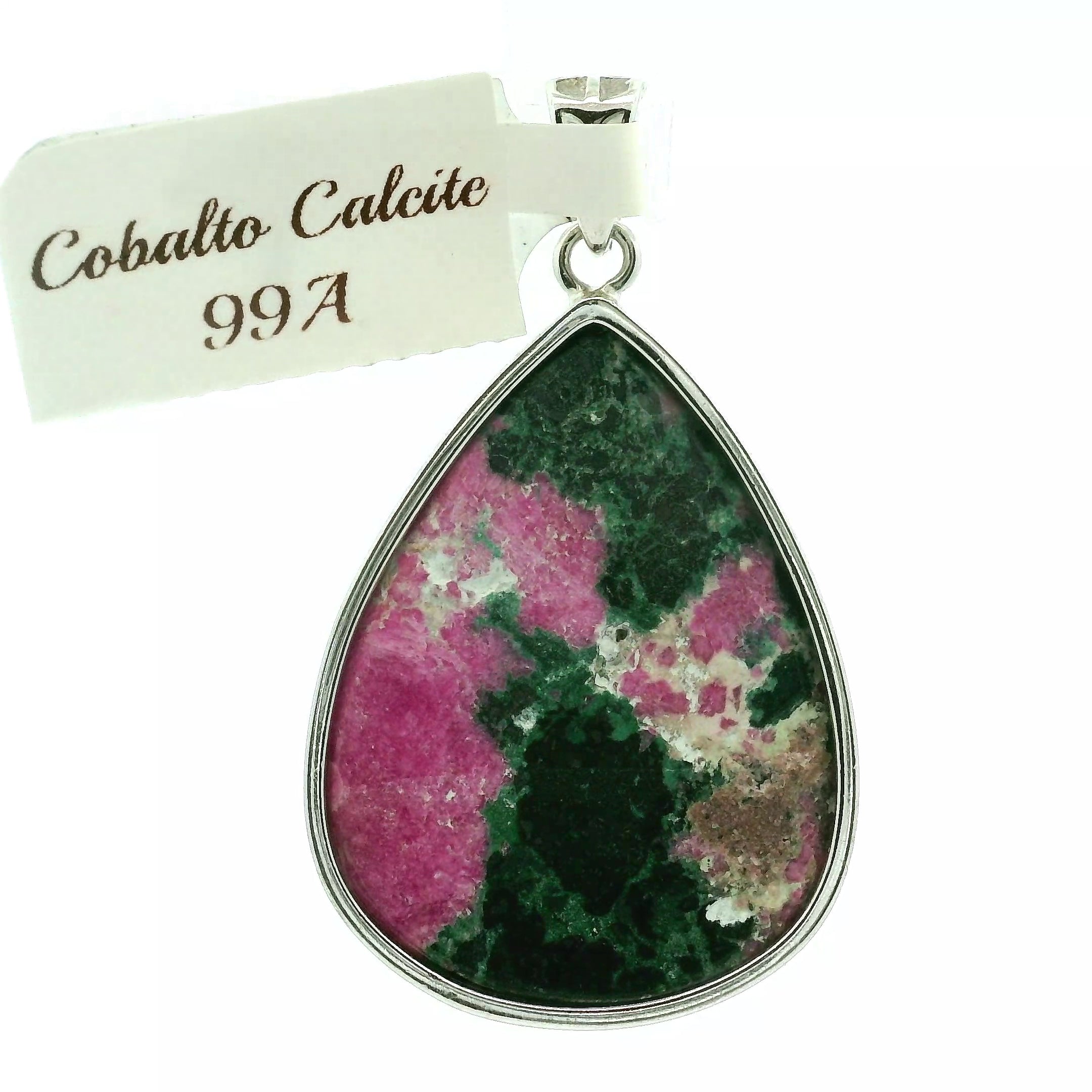 Cobalto Calcite Pendant .925 Silver for Compassion, Emotional Healing, Harmony and Forgiveness