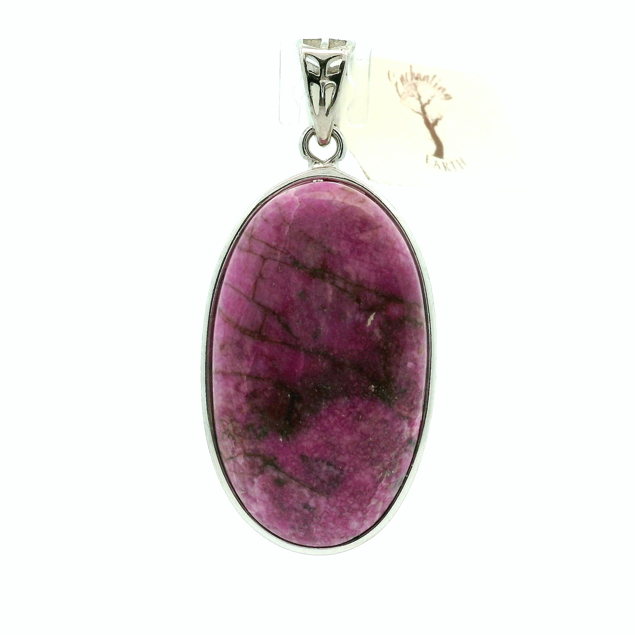 Cobalto Calcite Pendant .925 Silver for Compassion, Emotional Healing, Harmony and Forgiveness