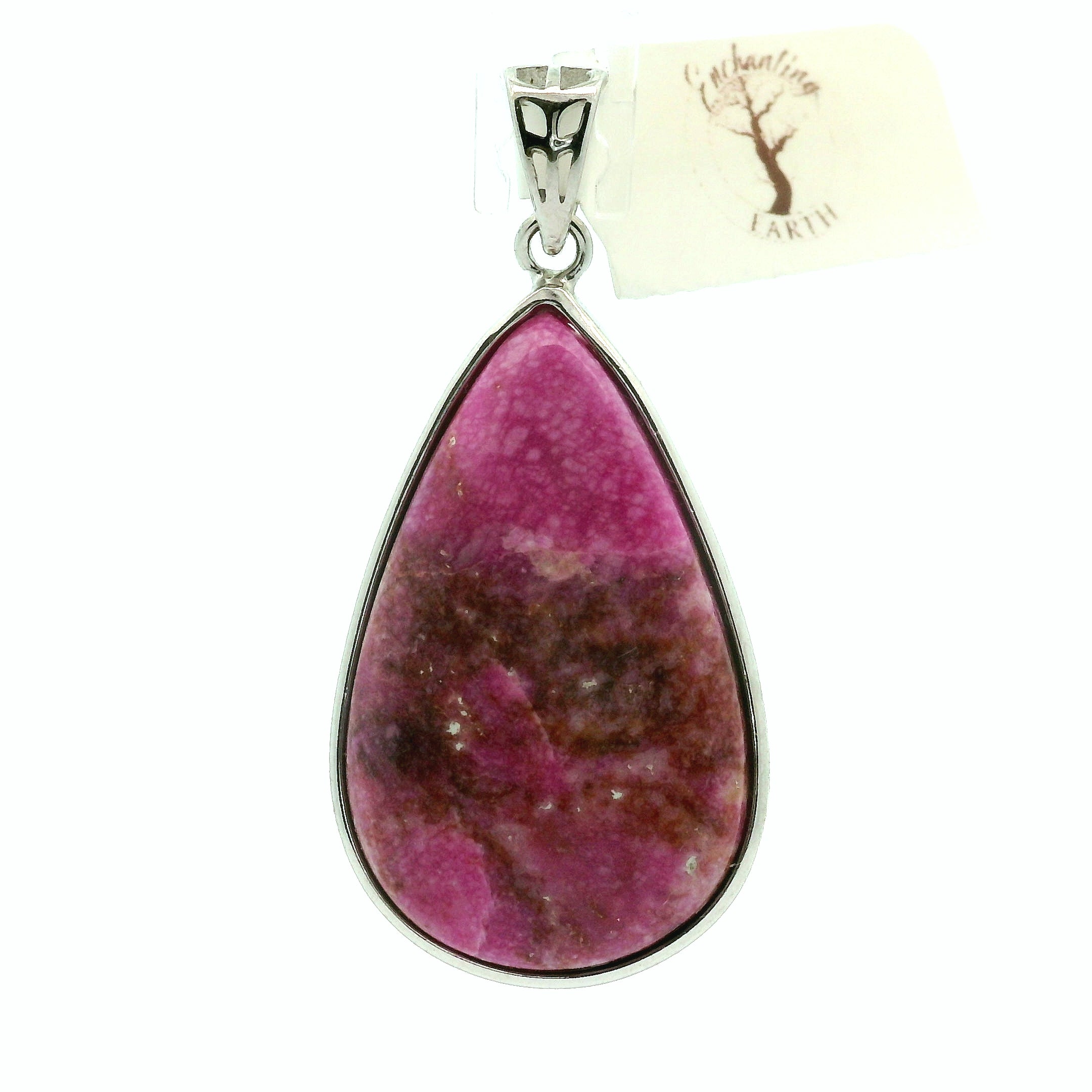 Cobalto Calcite Pendant .925 Silver for Compassion, Emotional Healing, Harmony and Forgiveness