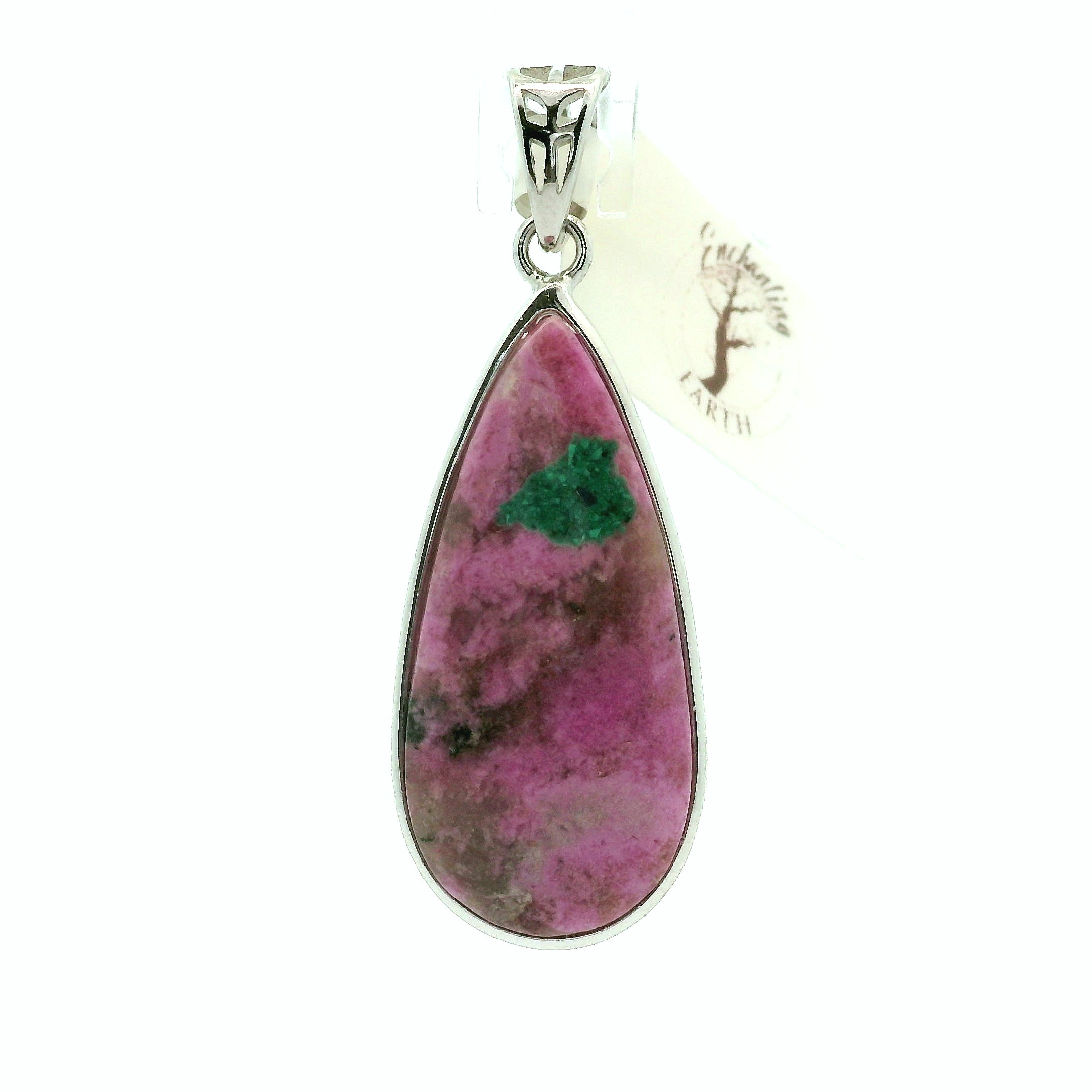 Cobalto Calcite Pendant .925 Silver for Compassion, Emotional Healing, Harmony and Forgiveness