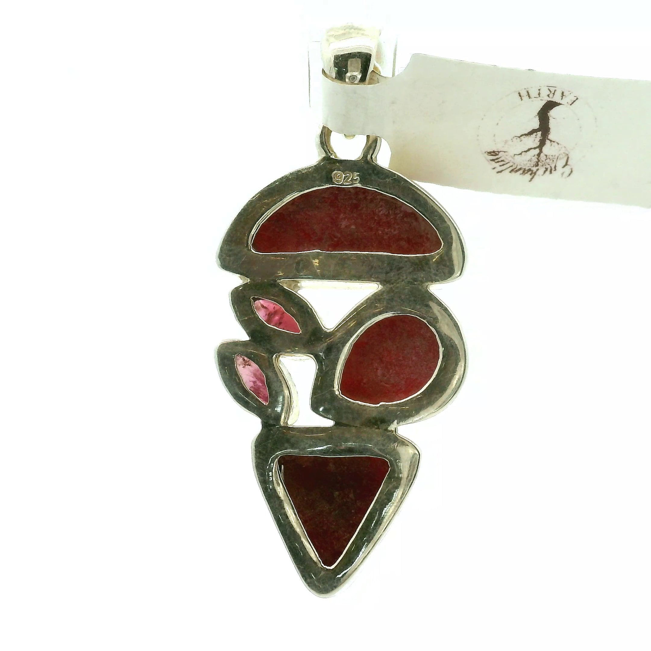 Rhodonite Multi-Stone Pendant .925 Sterling Silver for Attracting Love, Harmonizing Relationships and Knowing your Worth