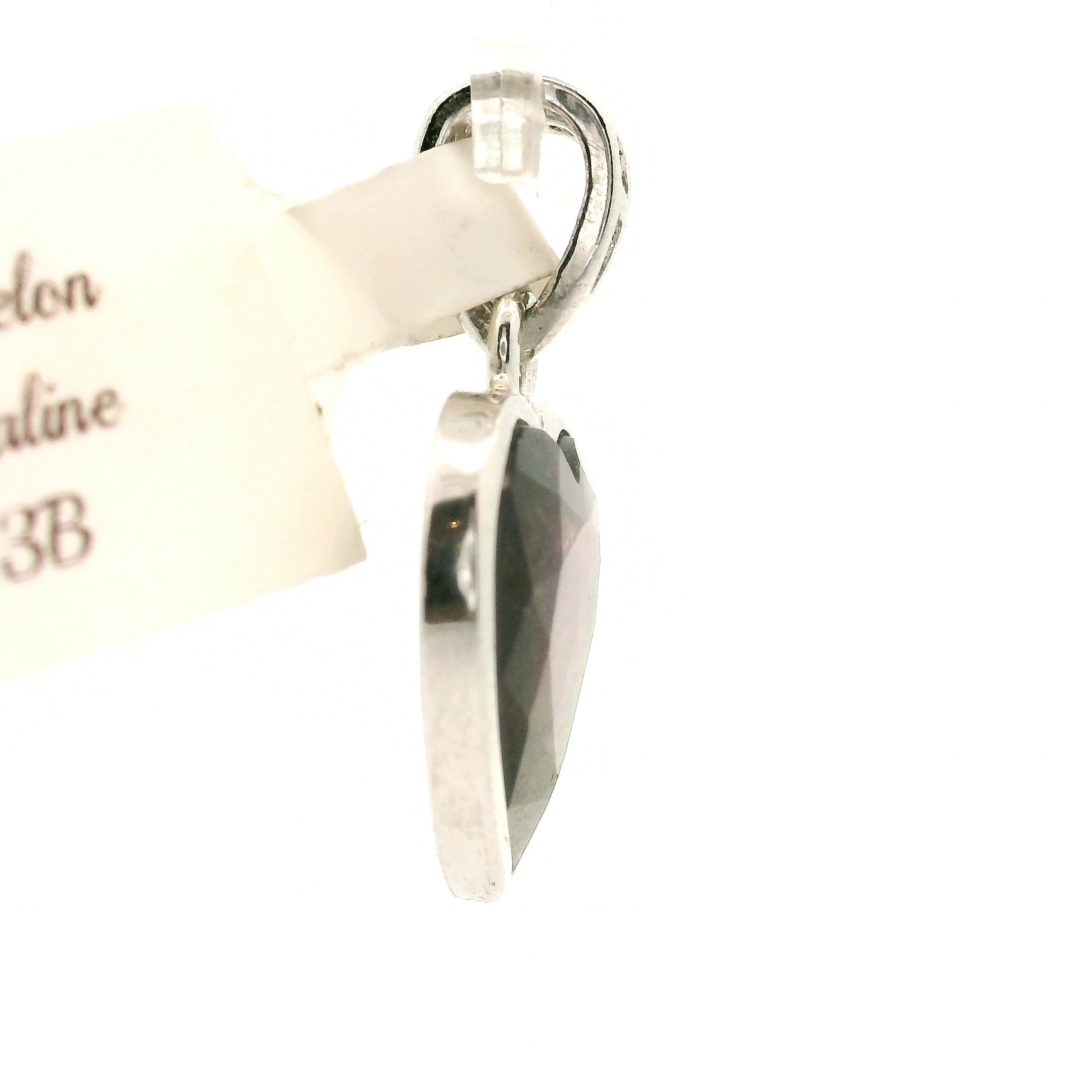 Watermelon Tourmaline Heart Pendant .925 Silver for Profound Heart Healing