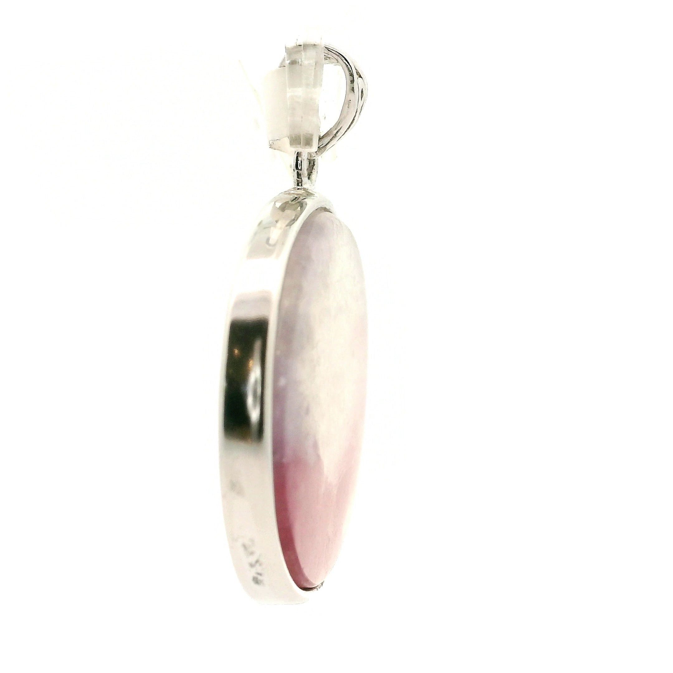 Unicorn Tourmaline (with Lepidolite) Pendant .925 Silver for Awareness, Communication and Meditation