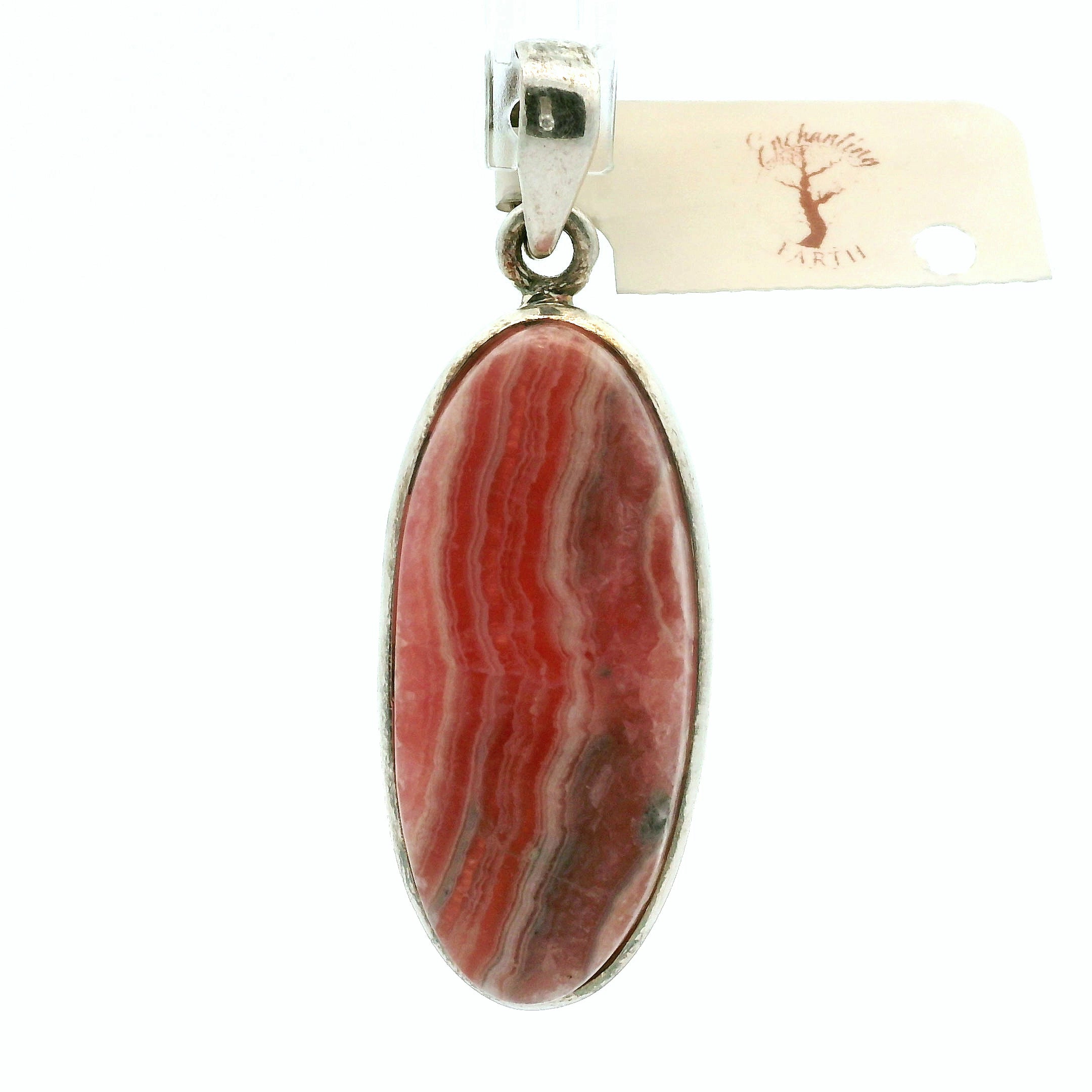 Rhodochrosite Pendant .925 Silver for Emotional and Trauma Healing