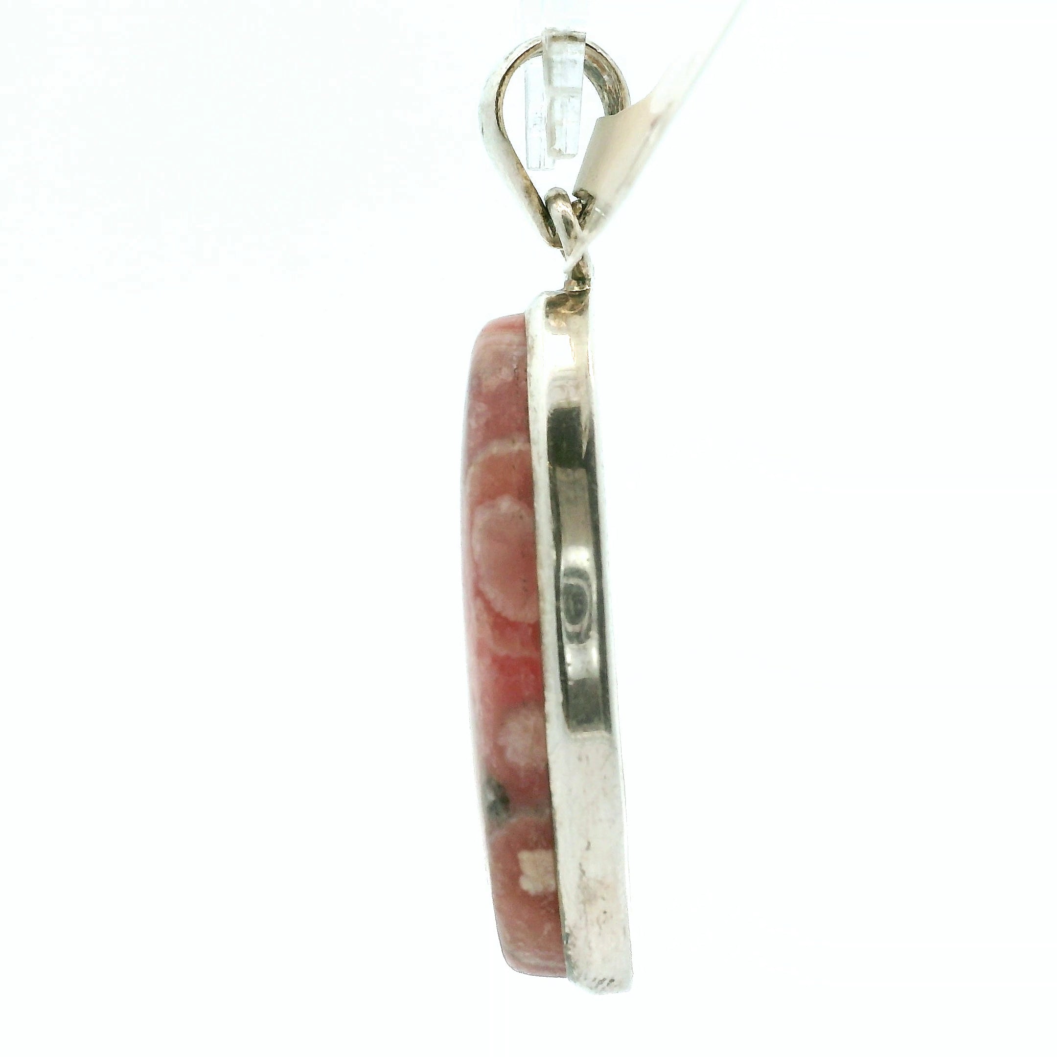 Rhodochrosite Pendant .925 Silver for Emotional and Trauma Healing