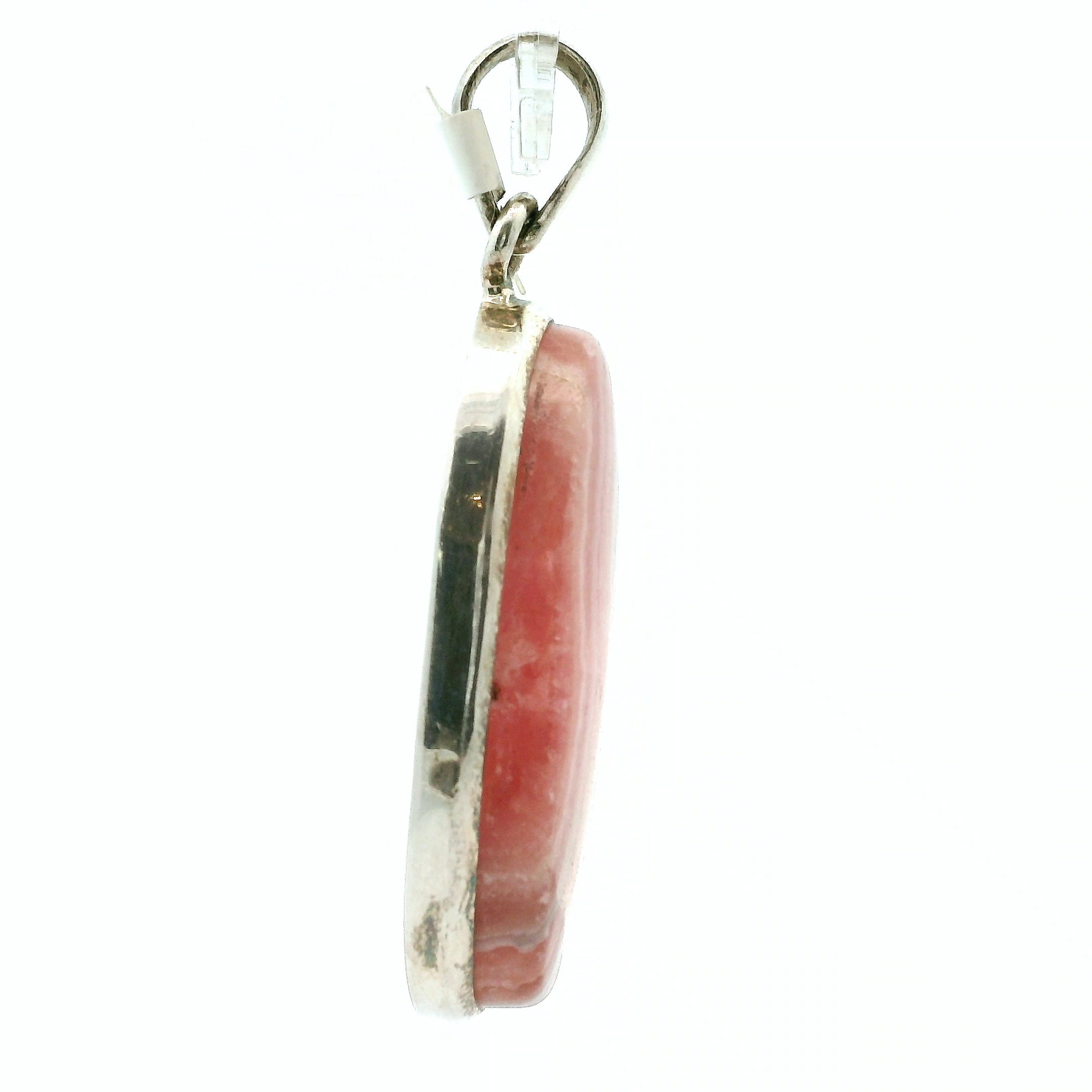 Rhodochrosite Pendant .925 Silver for Emotional and Trauma Healing