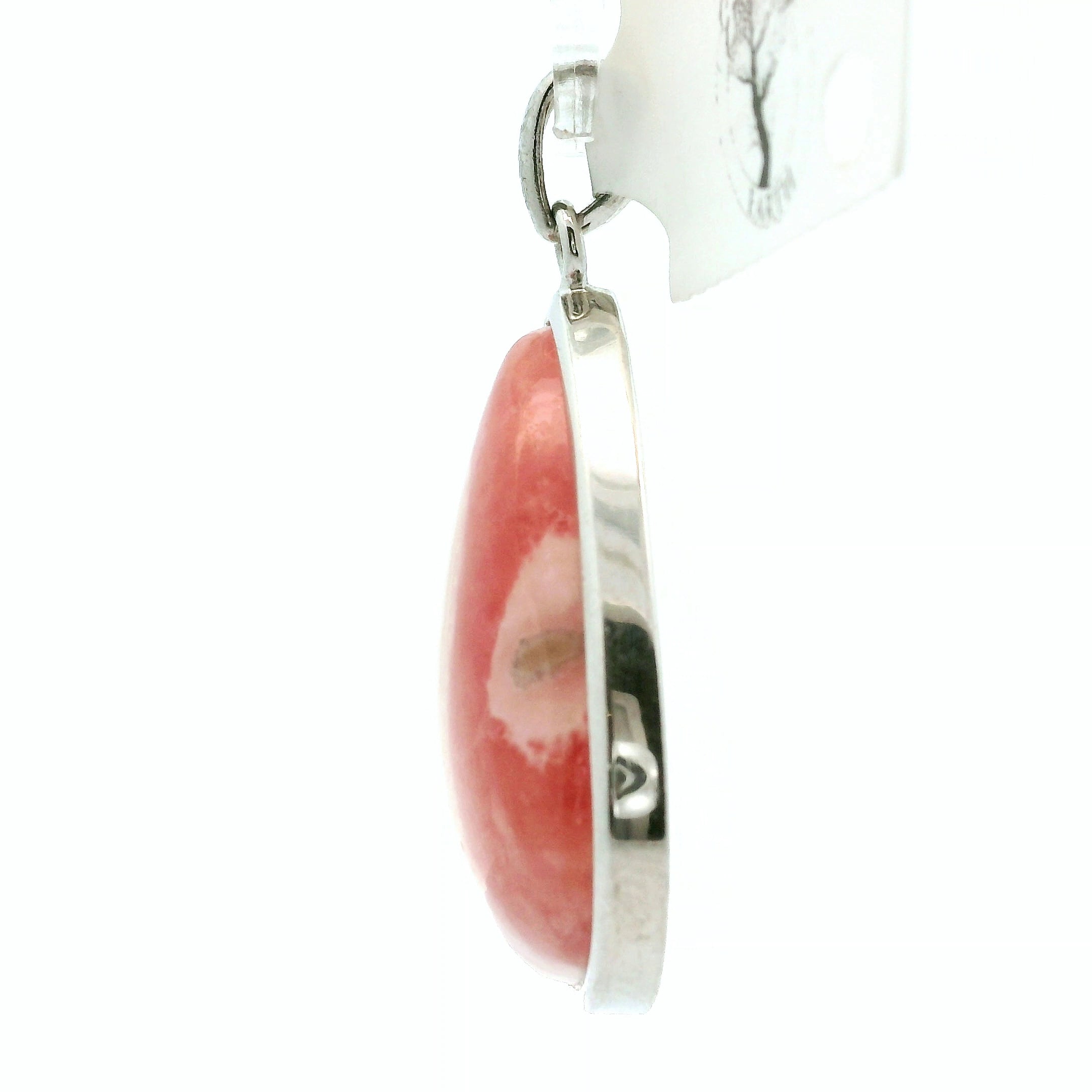 Rhodochrosite Pendant .925 Silver for Emotional and Trauma Healing