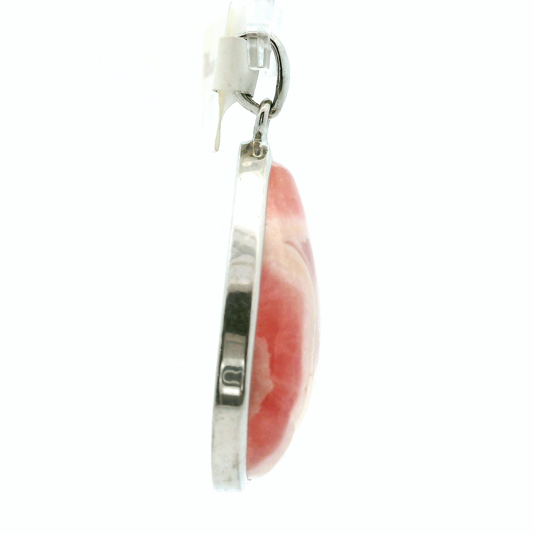 Rhodochrosite Pendant .925 Silver for Emotional and Trauma Healing