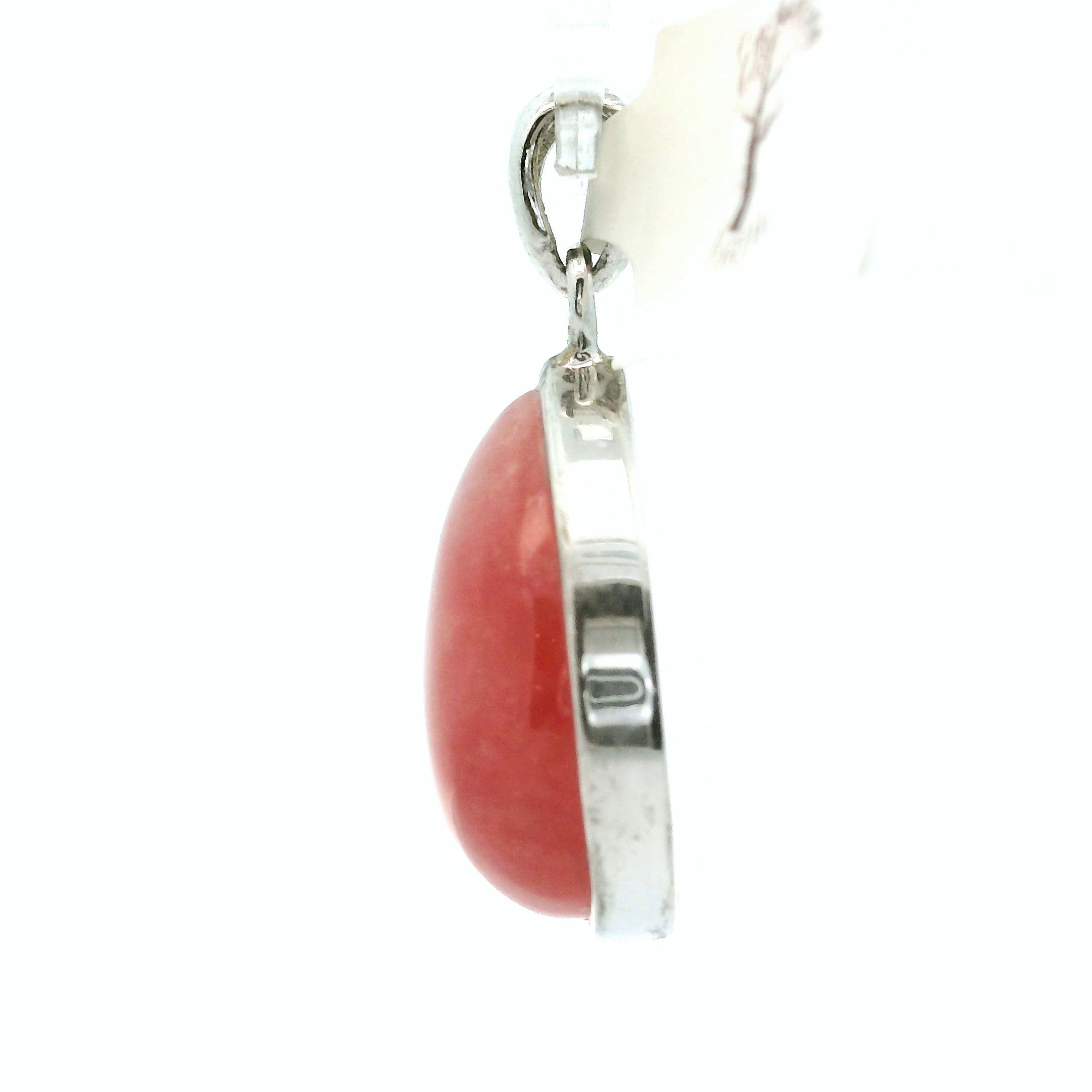 Gel Rhodochrosite Pendant .925 Silver for Heart Healing and Opening your Heart to Love
