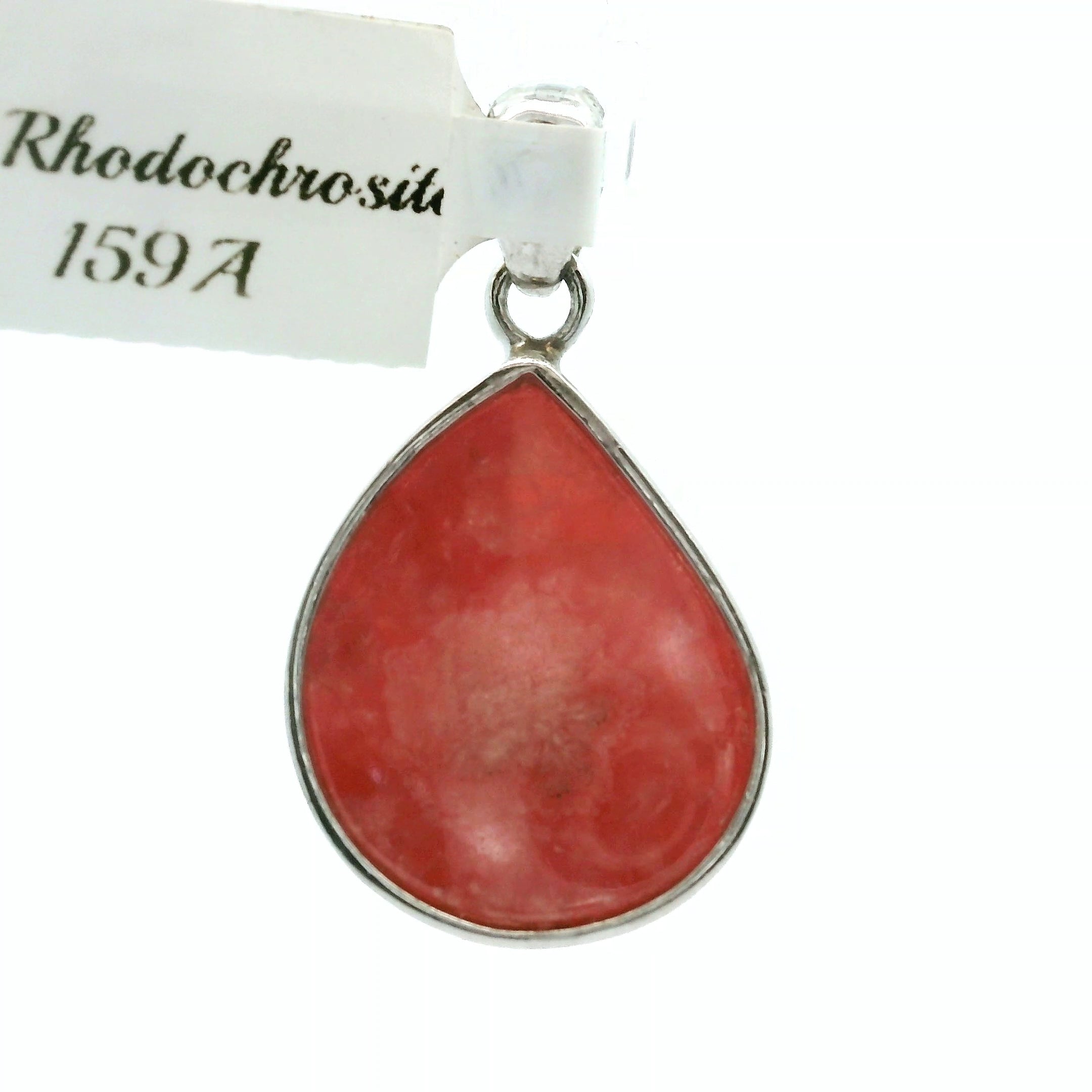 Gel Rhodochrosite Pendant .925 Silver for Heart Healing and Opening your Heart to Love