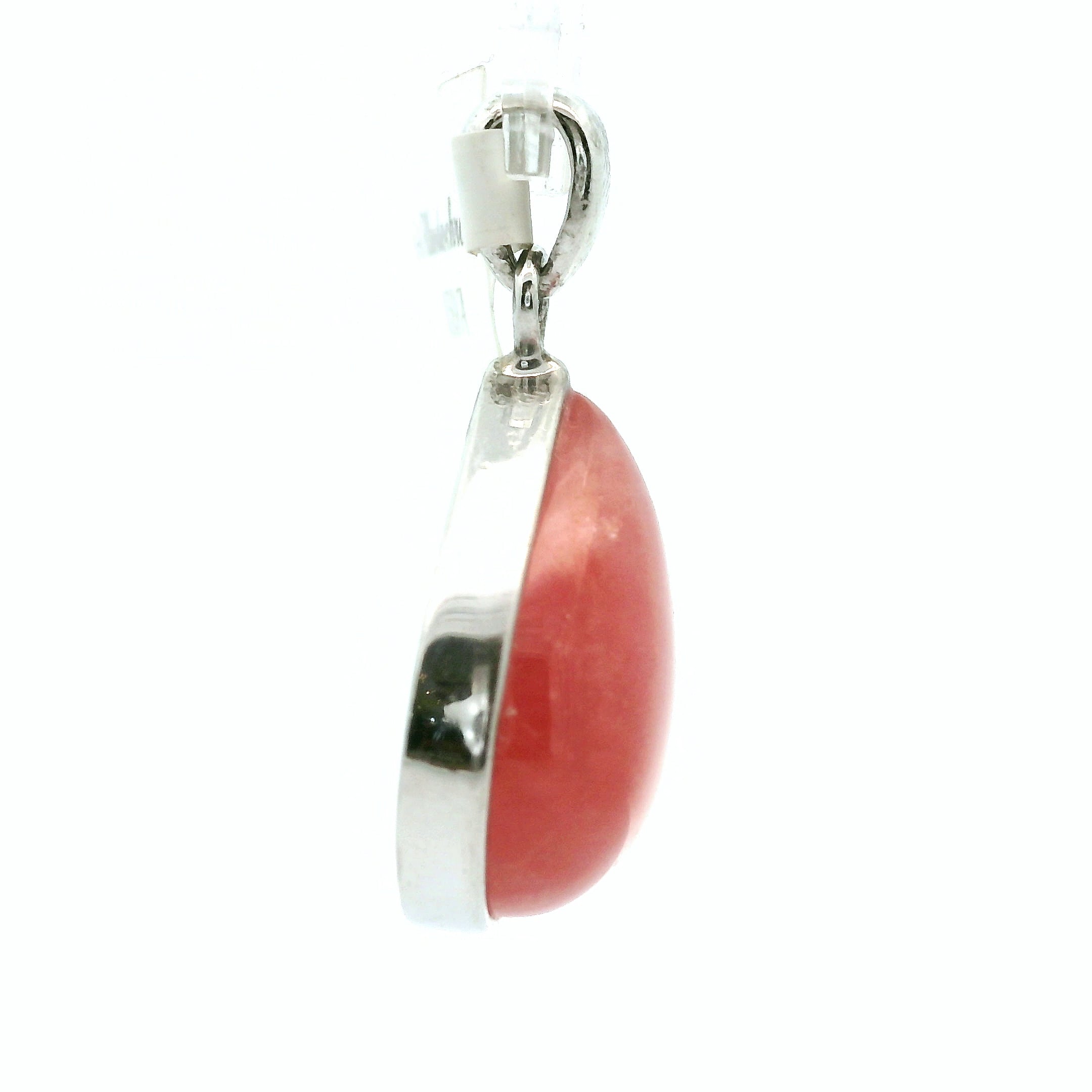 Gel Rhodochrosite Pendant .925 Silver for Heart Healing and Opening your Heart to Love