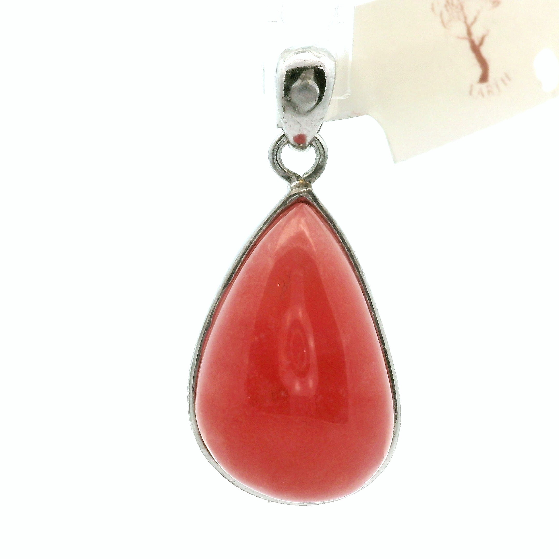 Gel Rhodochrosite Pendant .925 Silver for Heart Healing and Opening your Heart to Love