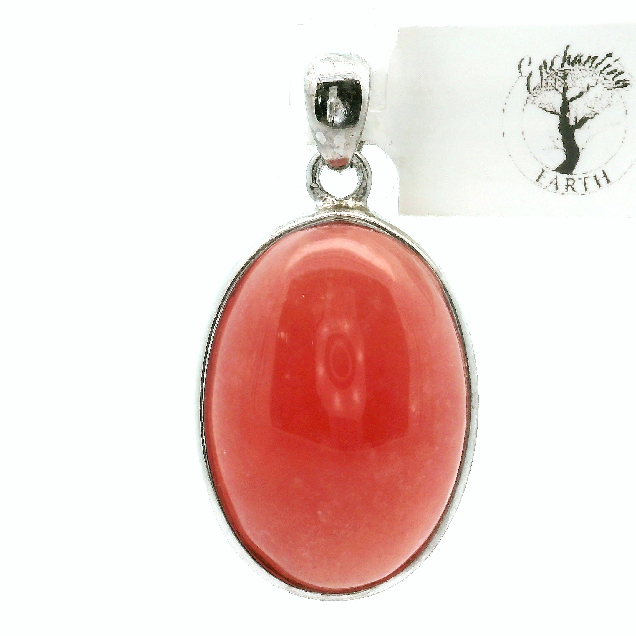 Gel Rhodochrosite Pendant .925 Silver for Heart Healing and Opening your Heart to Love