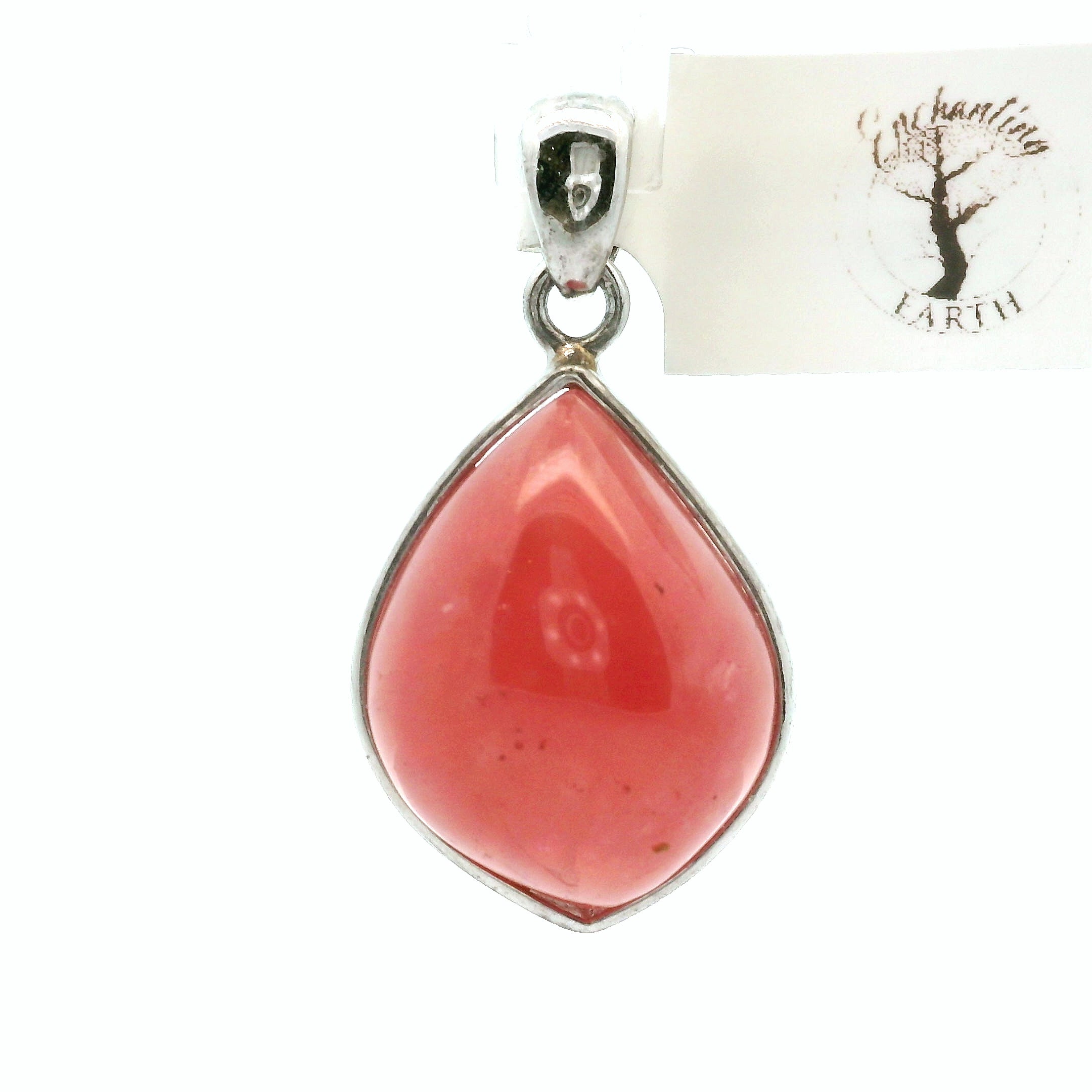 Gel Rhodochrosite Pendant .925 Silver for Heart Healing and Opening your Heart to Love
