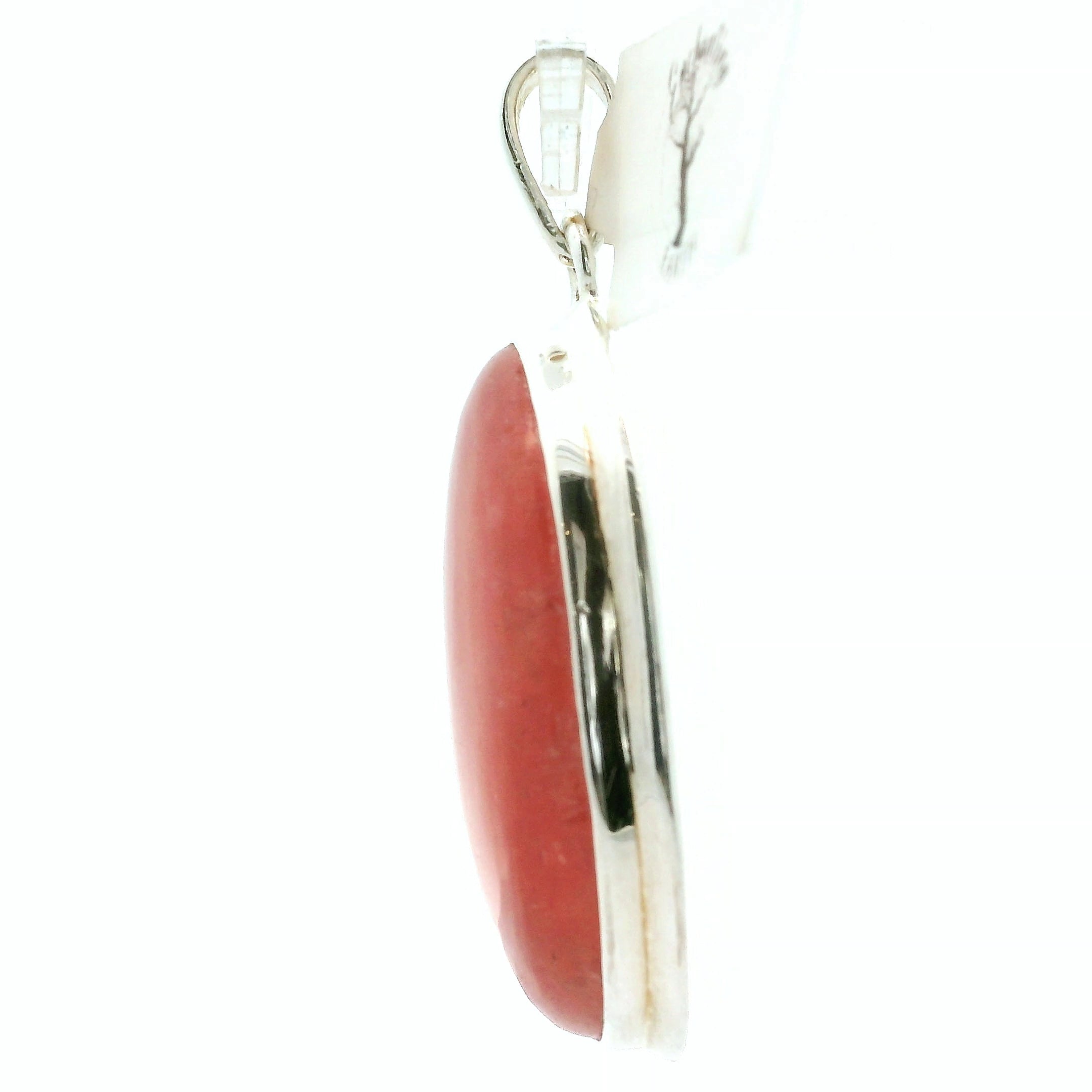 Rhodochrosite Large Pendant .925 Silver for Heart Healing and Opening your Heart to Love