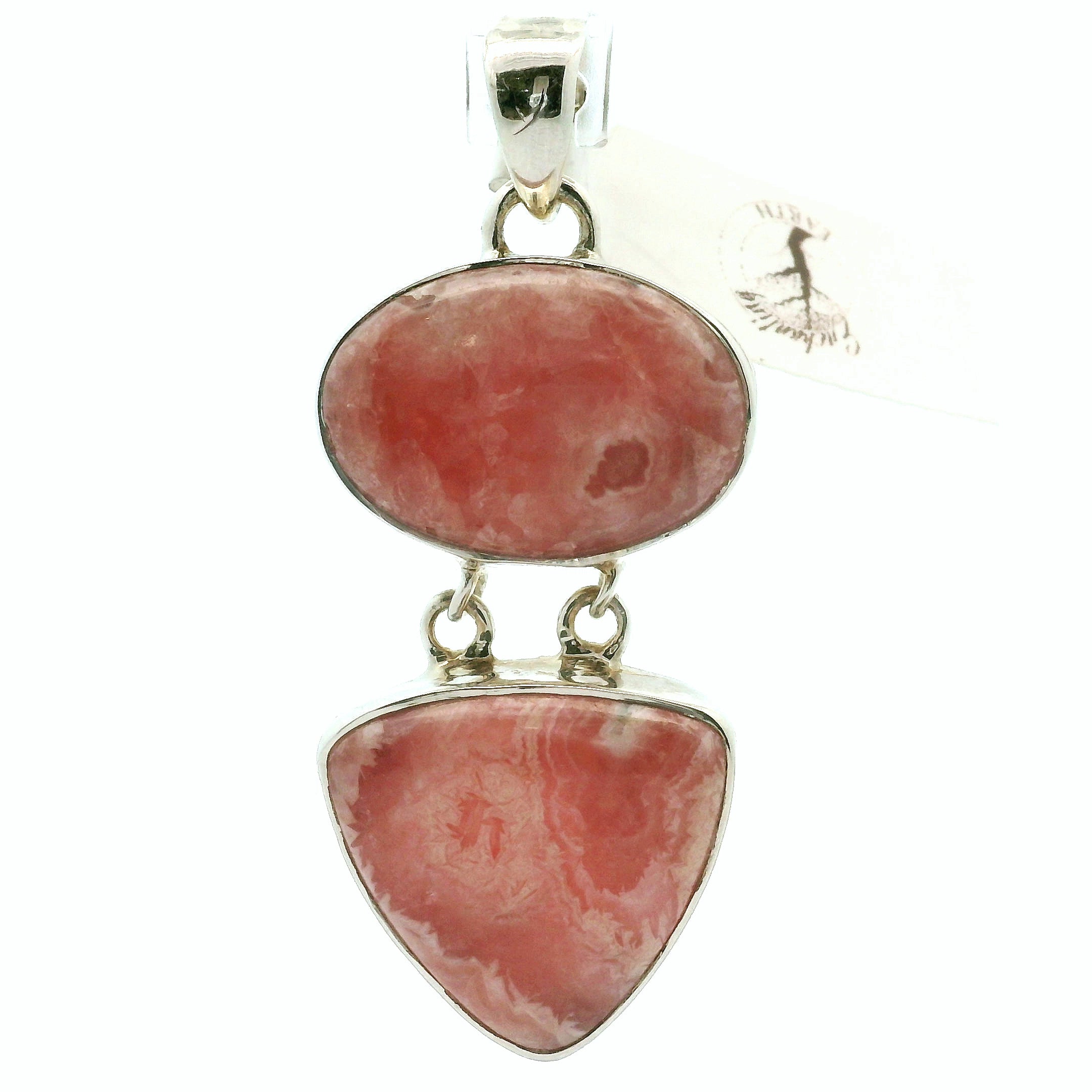 Rhodochrosite Multi-stone Pendant .925 Silver for Heart Healing and Opening your Heart to Love