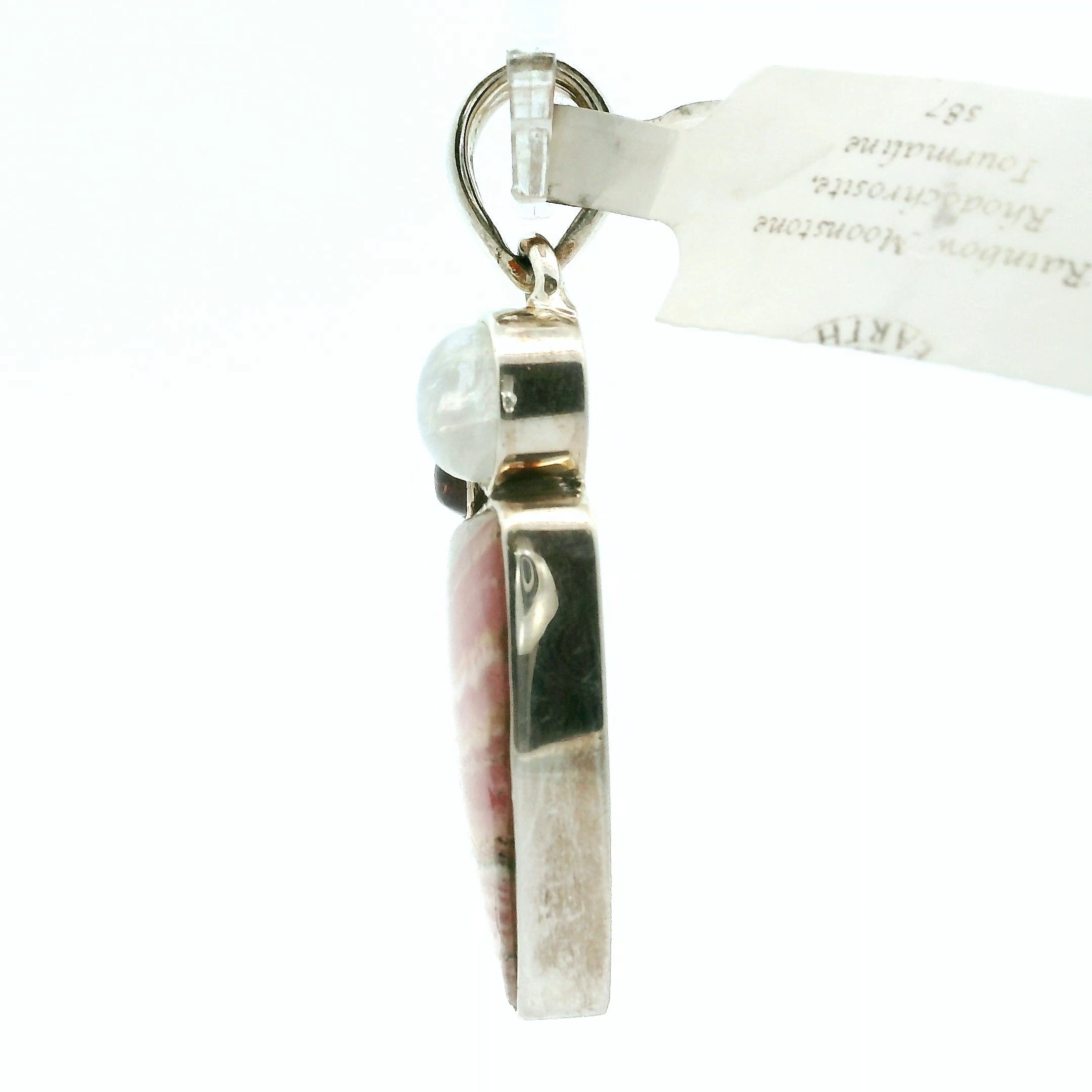 Rhodochrosite Multi-stone Pendant .925 Silver for Heart Healing and Opening your Heart to Love