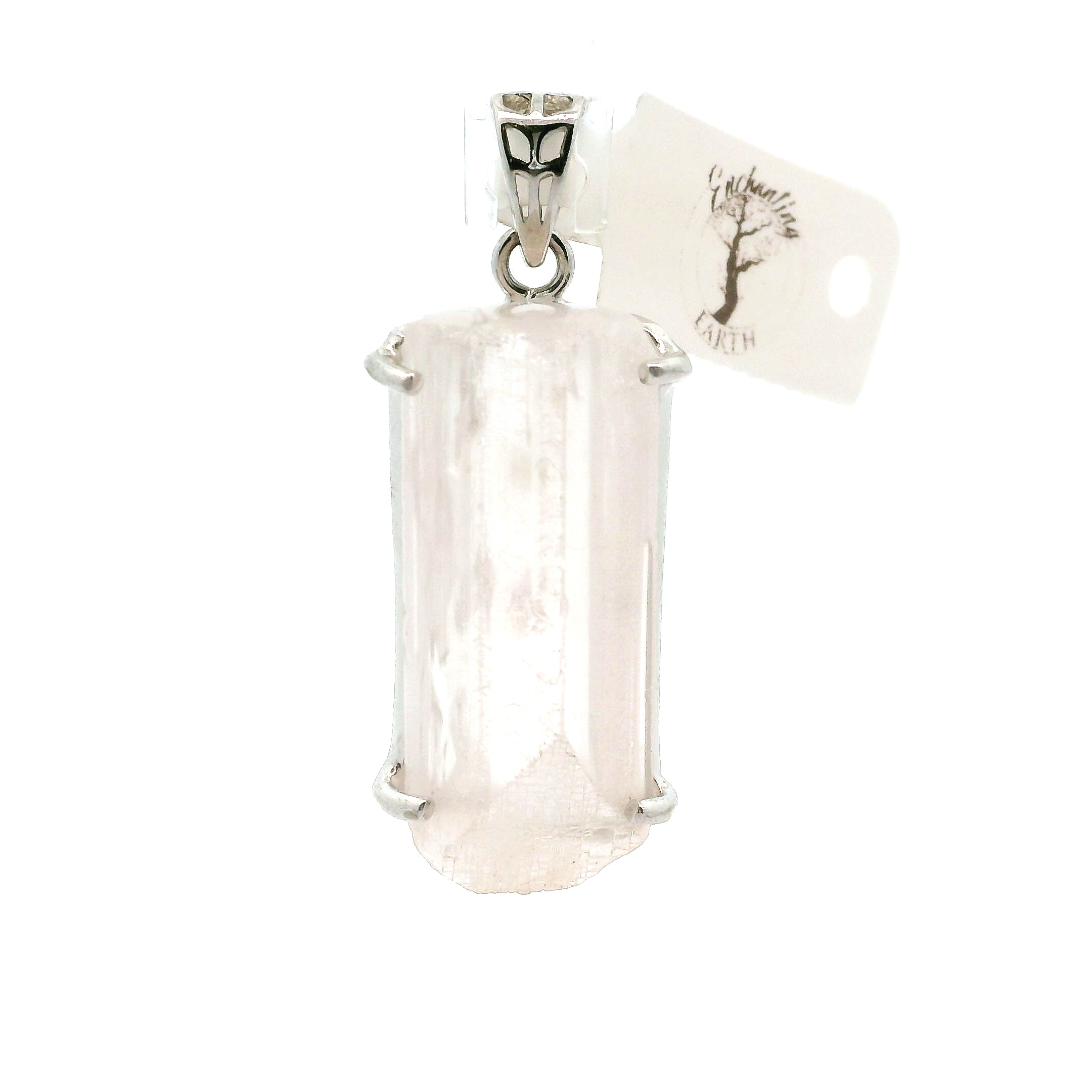 Danburite Pendant .925 Silver for Connection with Higher Realms, Peace and Self Acceptance
