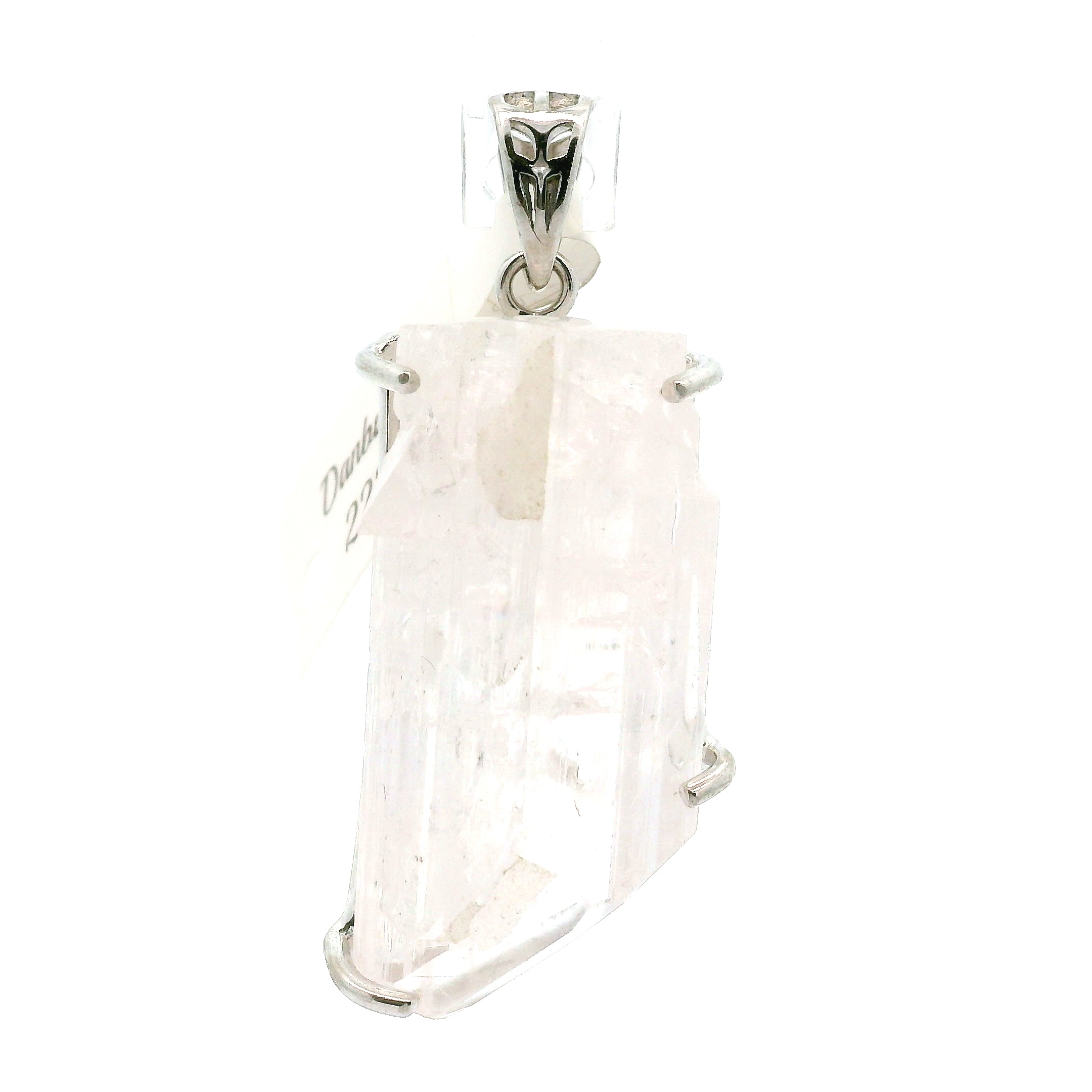 Danburite Pendant .925 Silver for Connection with Higher Realms, Peace and Self Acceptance