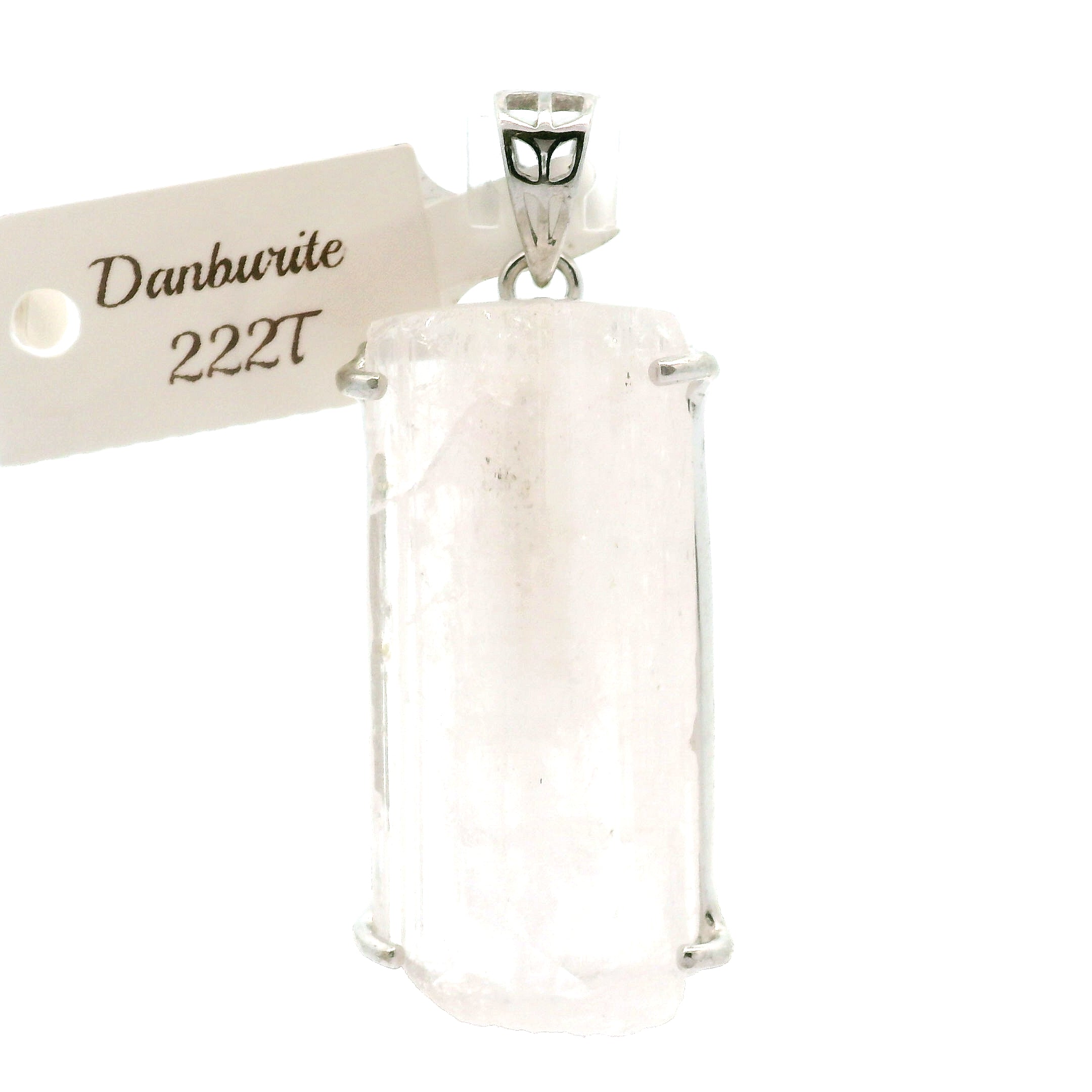 Danburite Pendant .925 Silver for Connection with Higher Realms, Peace and Self Acceptance
