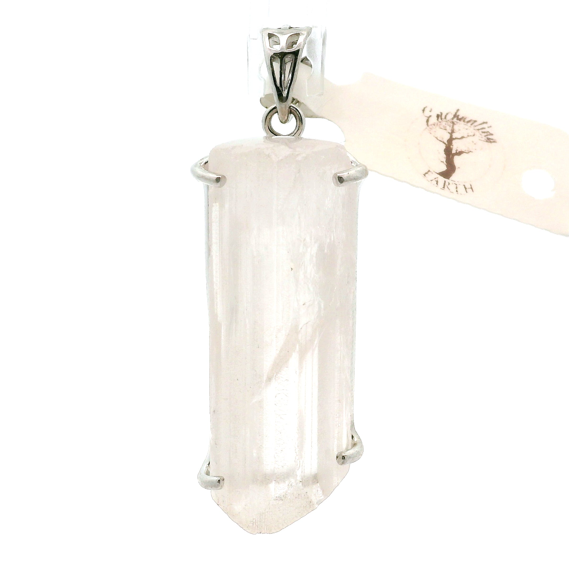 Danburite Pendant .925 Silver for Connection with Higher Realms, Peace and Self Acceptance