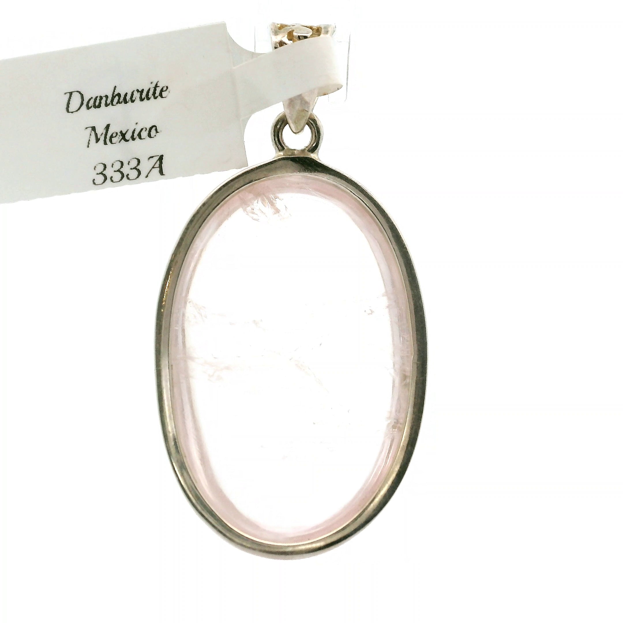 Danburite Pendant .925 Silver for Connection with Higher Realms, Peace and Self Acceptance