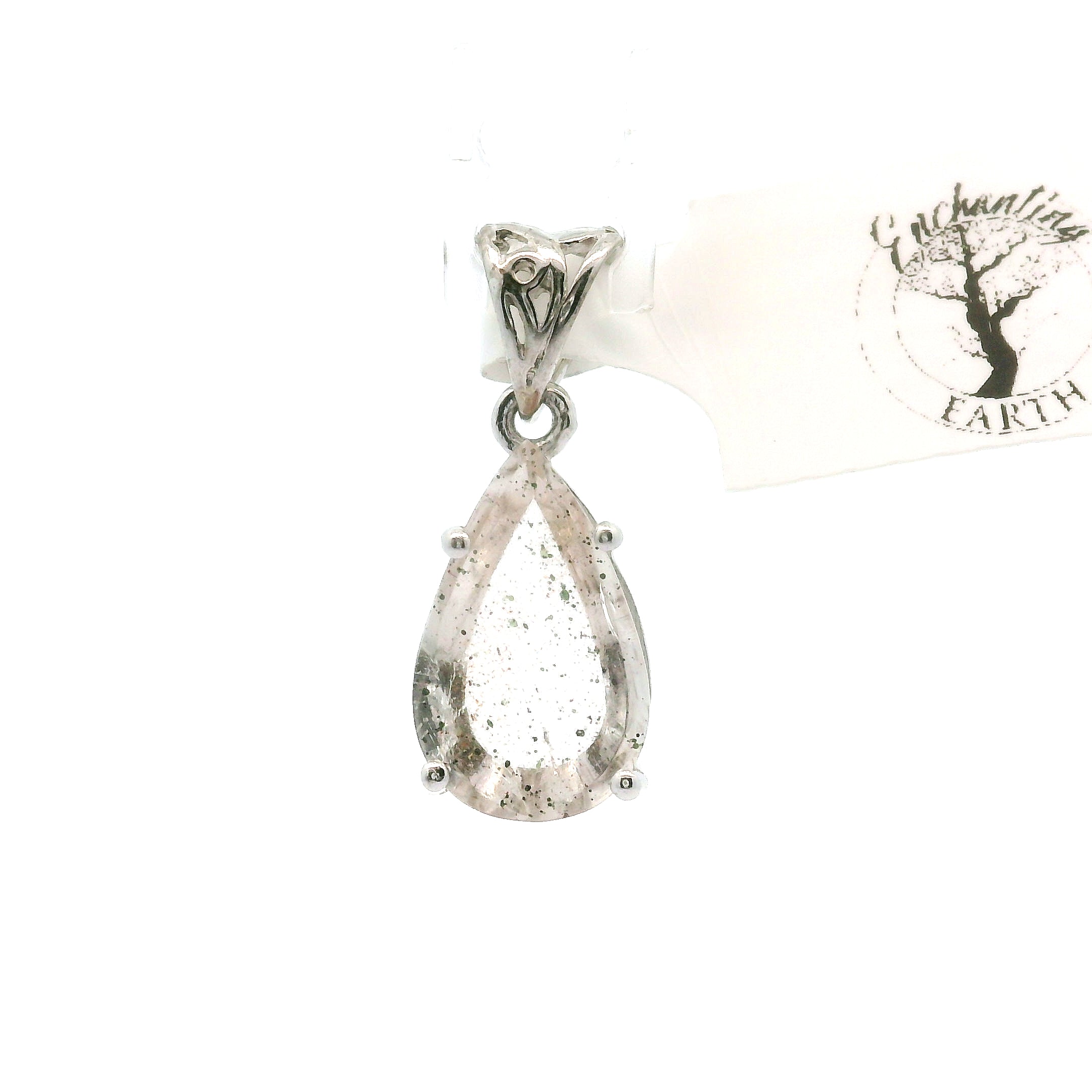 Pink Fire Covellite in Quartz .925 Silver Pendant for Spiritual Evolution and Energy Flow