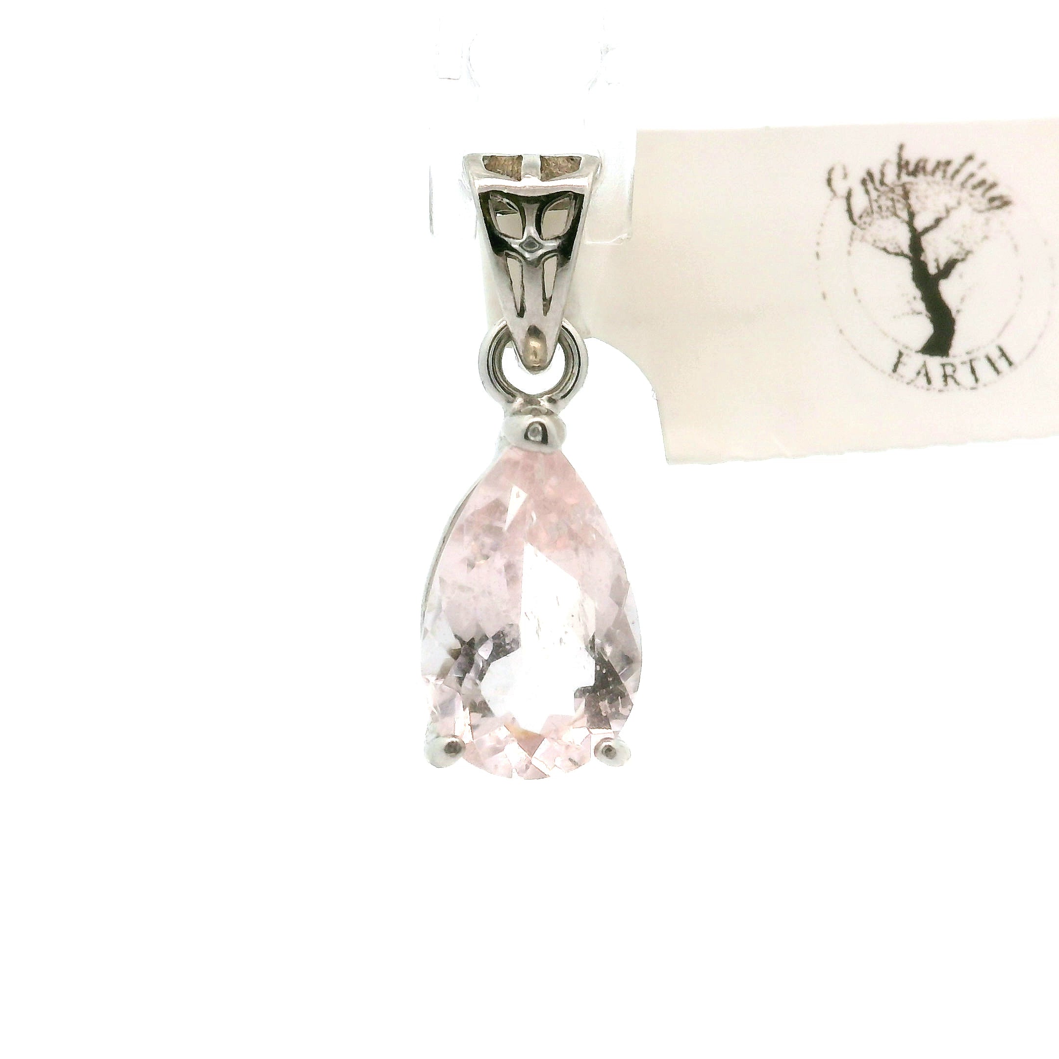 Morganite Pendant .925 Silver for Abundance of Joy and Love