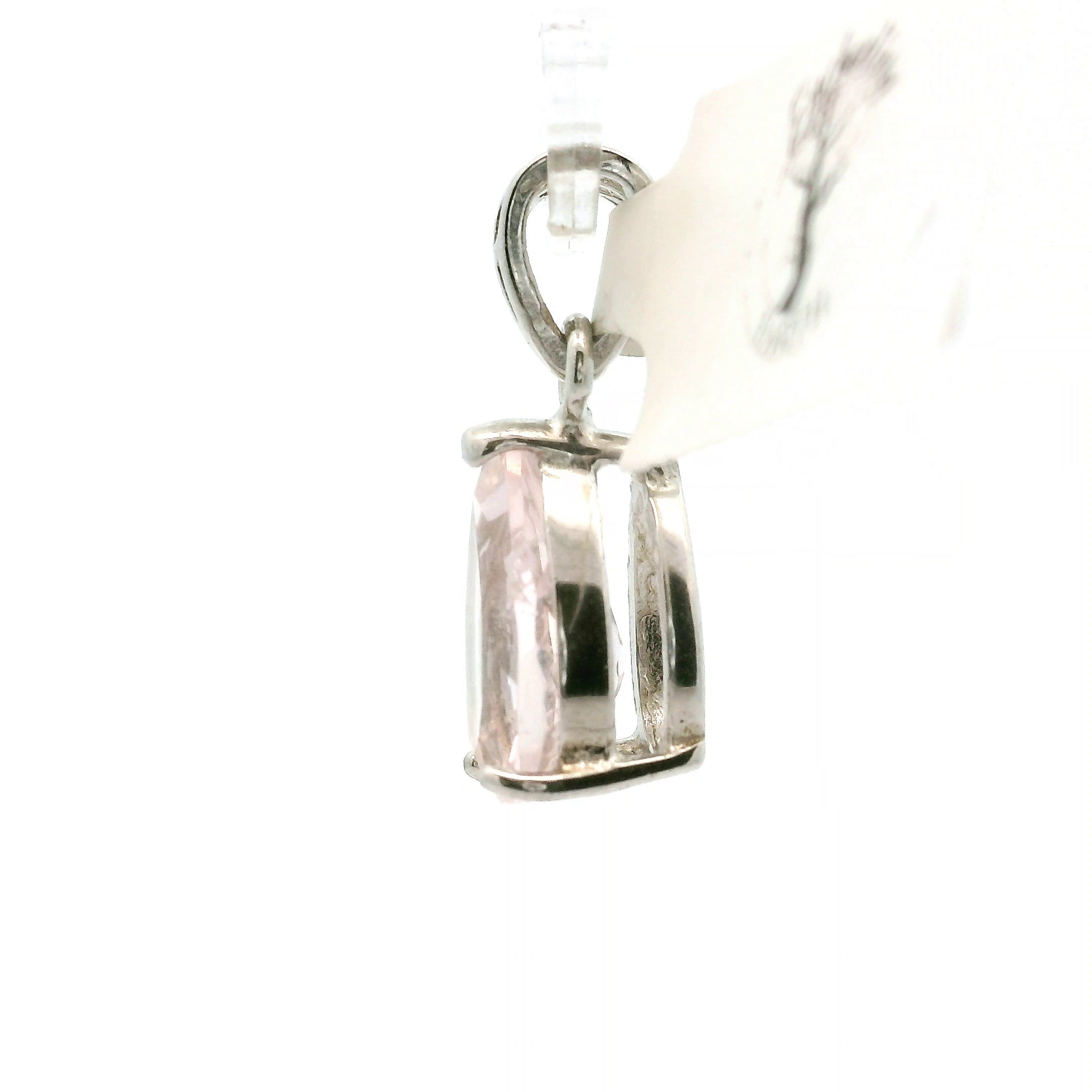 Morganite Pendant .925 Silver for Abundance of Joy and Love